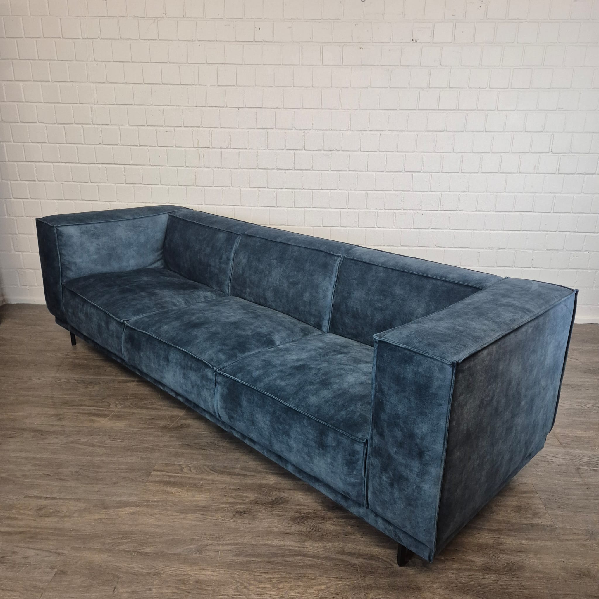 Bank Blauw 2,74 m Velours - Afbeelding 6