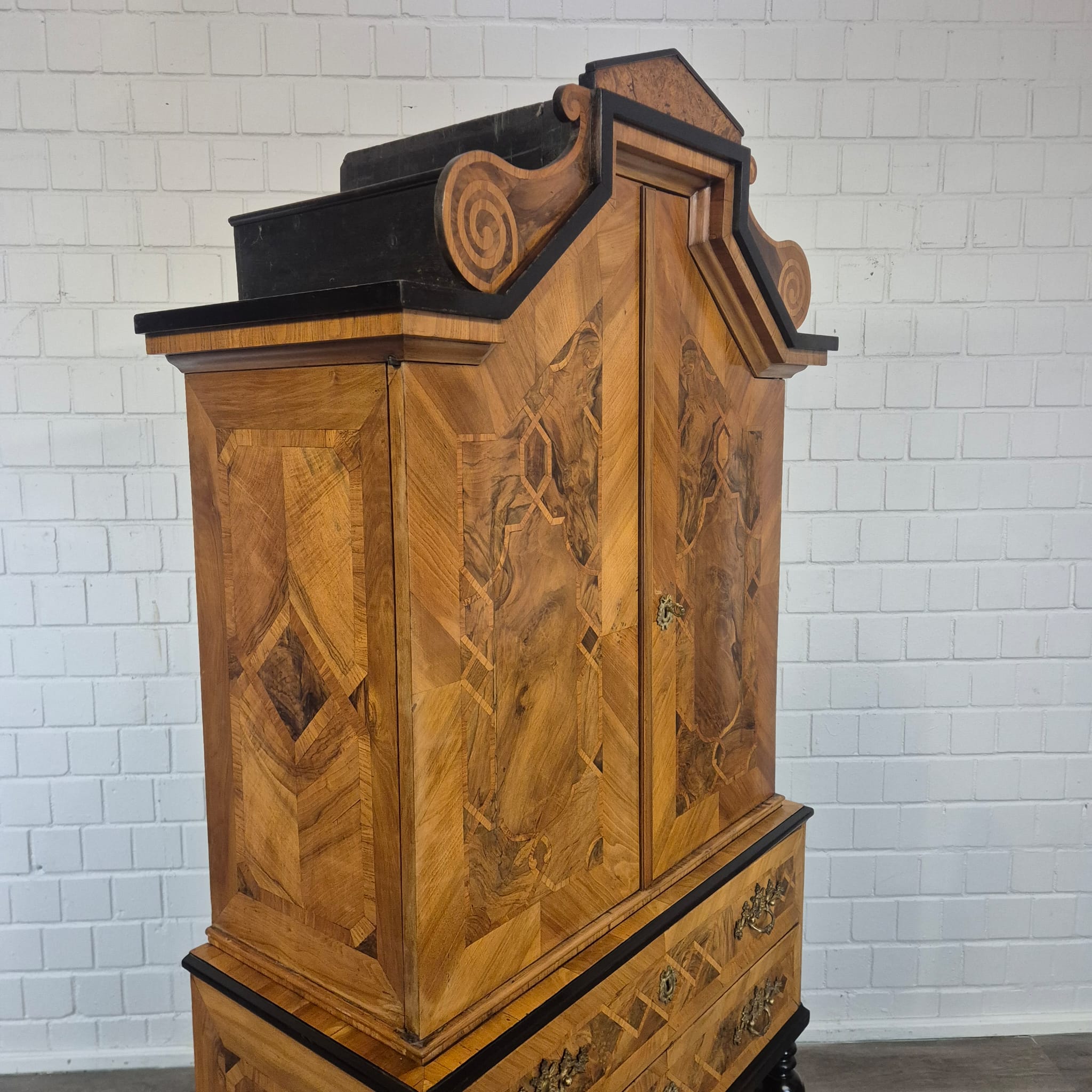 Kabinetkast Barok 1770 Noten - Afbeelding 8