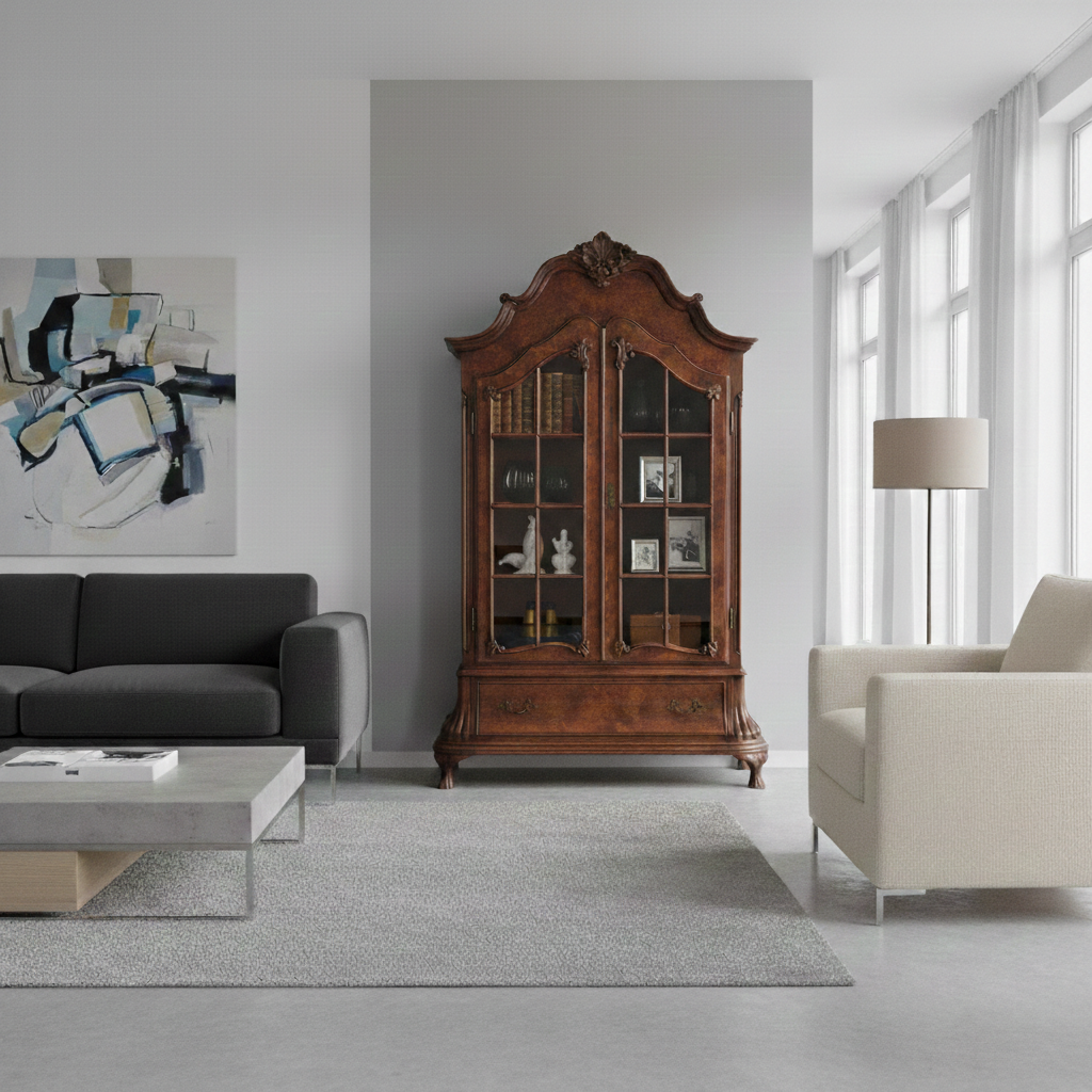 Vitrine Kast Neo-barok Noten 1,27 m - Afbeelding 2