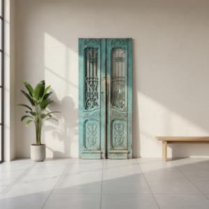 Deur Huisdeur Voordeur Jugendstil 1900 Grenen