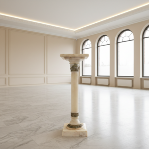 Zuil Gründerzeit 1880 Marmer Brons