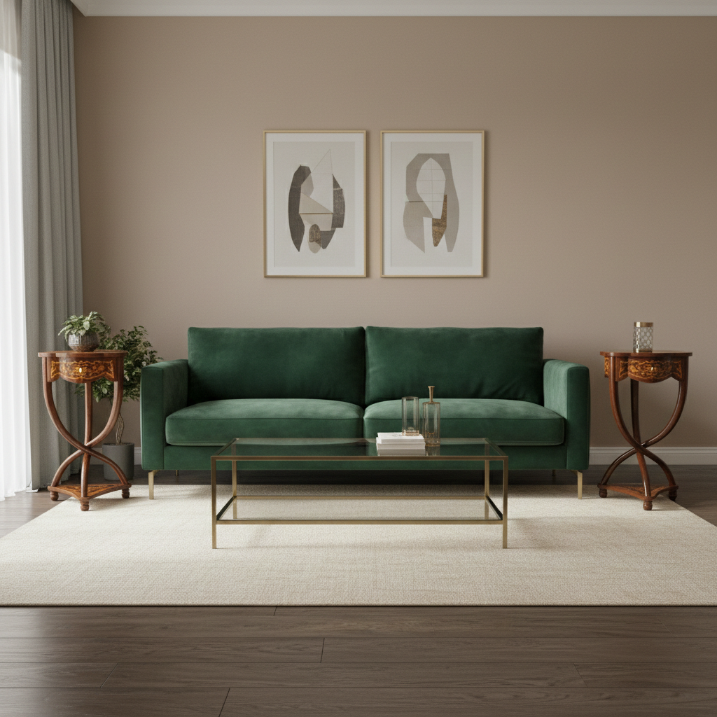 Set Tafeltjes Noten Barokstijl 0,45 m - Afbeelding 2