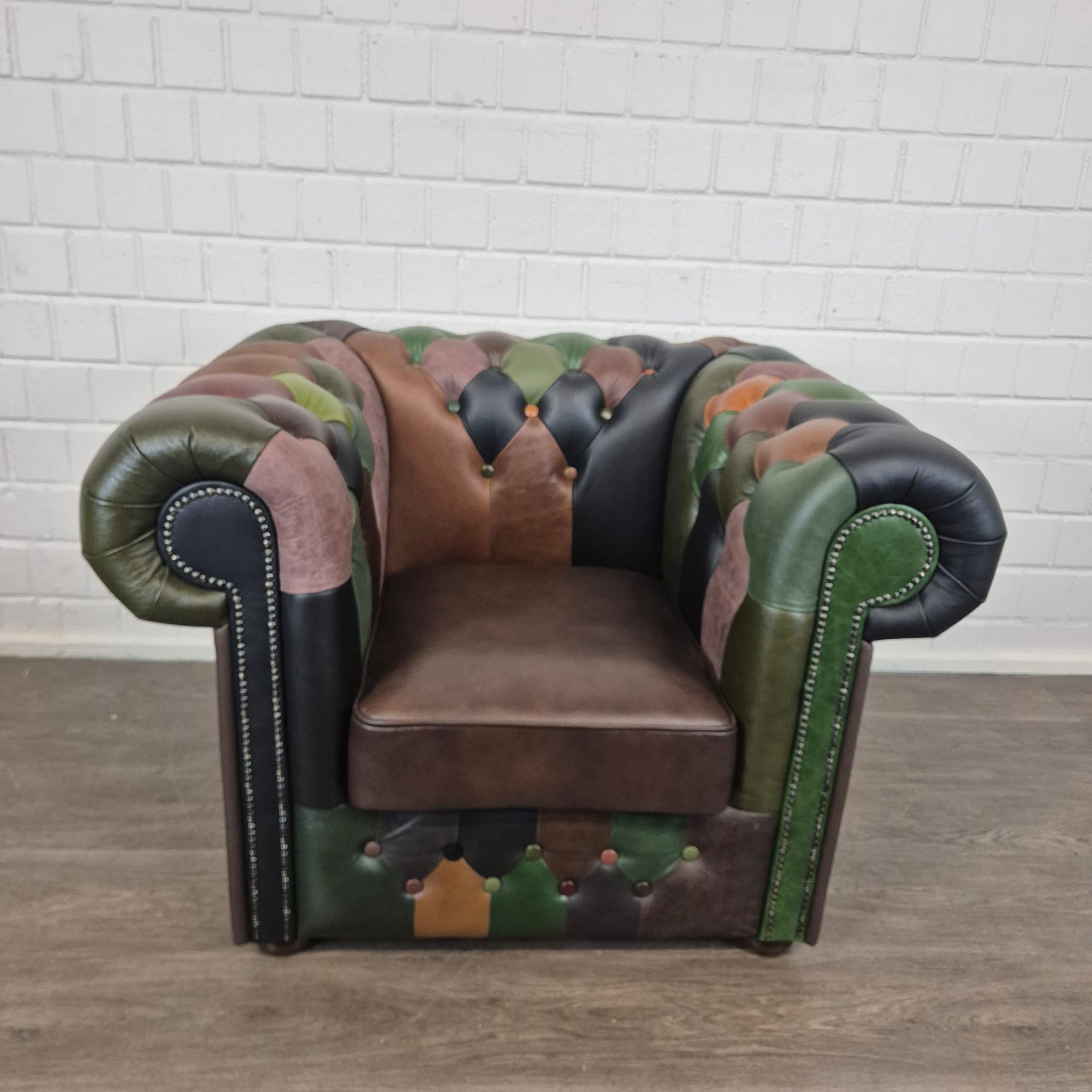 Chesterfield Fauteuil Leder Model Jungle Set - Afbeelding 13