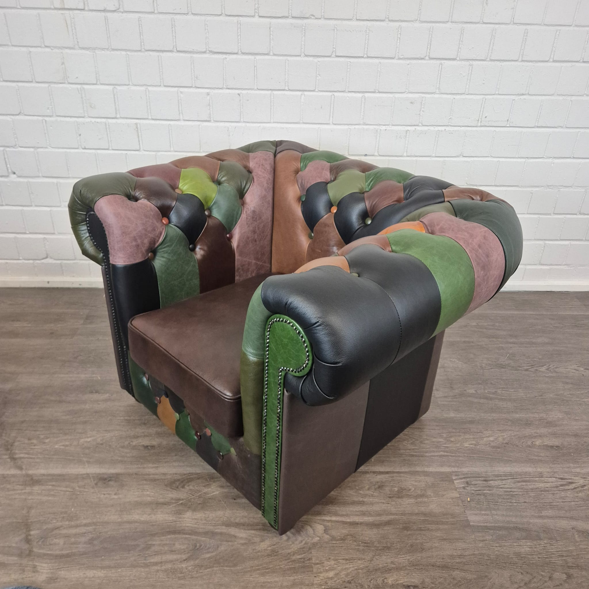 Chesterfield Fauteuil Leder Model Jungle Set - Afbeelding 16