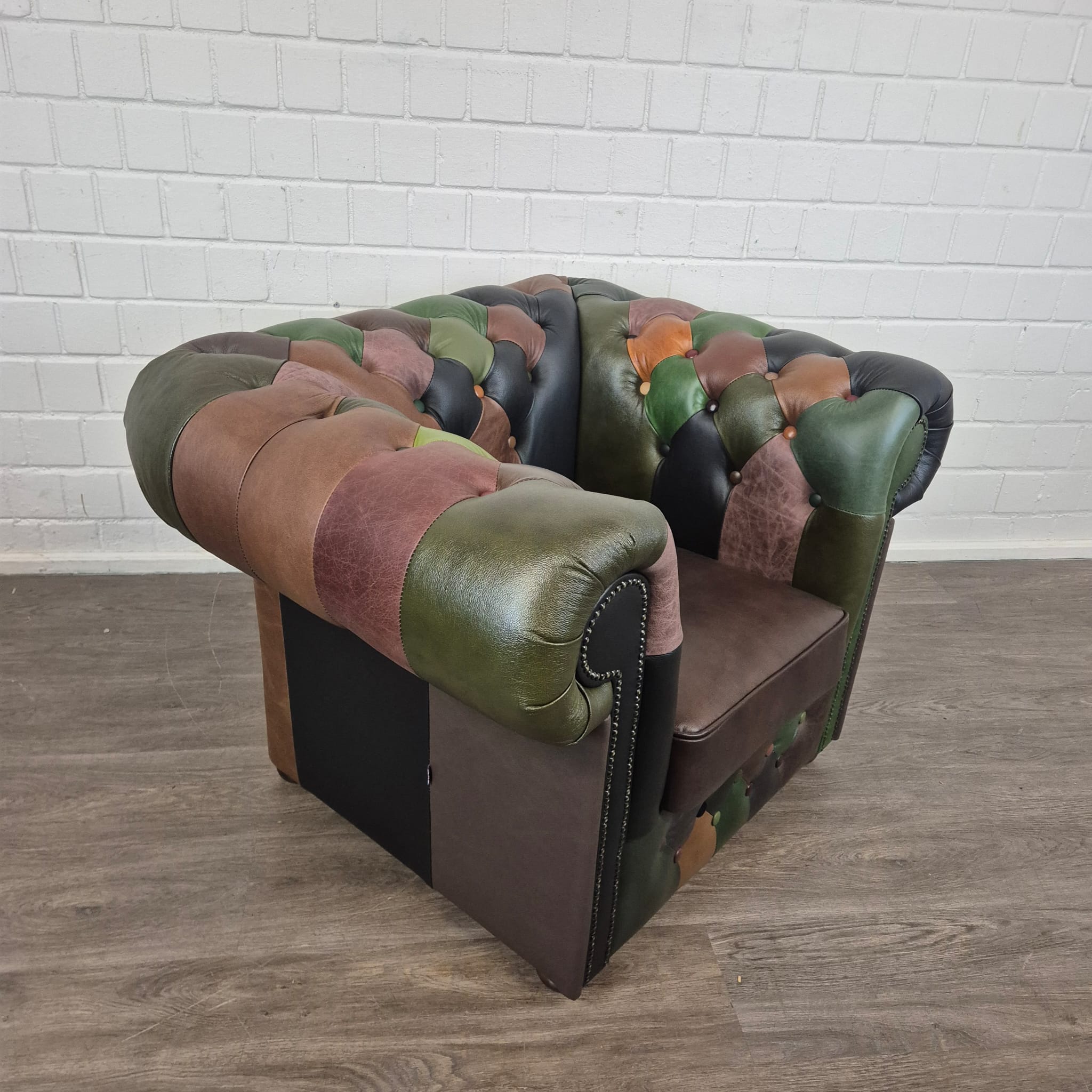 Chesterfield Fauteuil Leder Model Jungle Set - Afbeelding 15