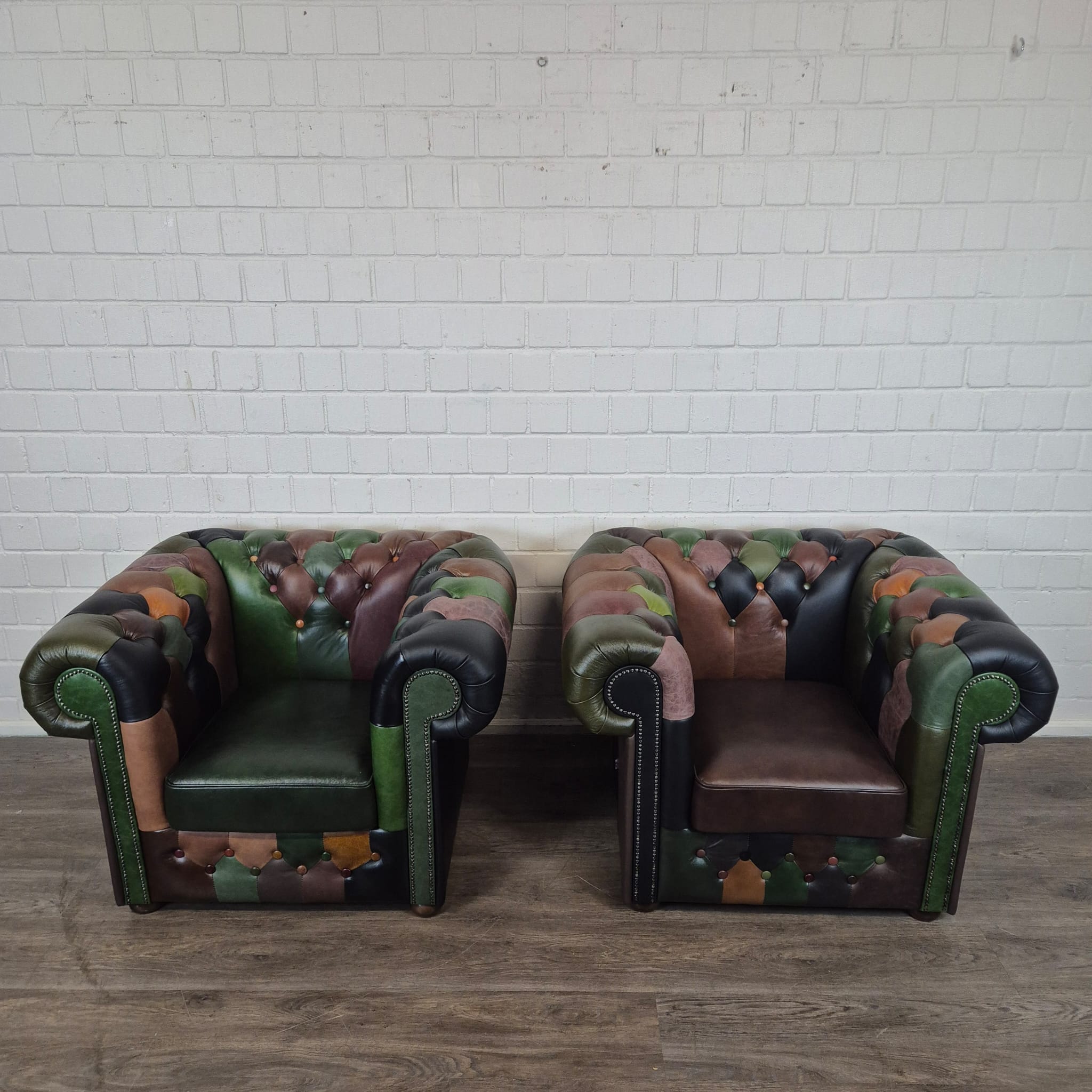Chesterfield Fauteuil Leder Model Jungle Set - Afbeelding 5