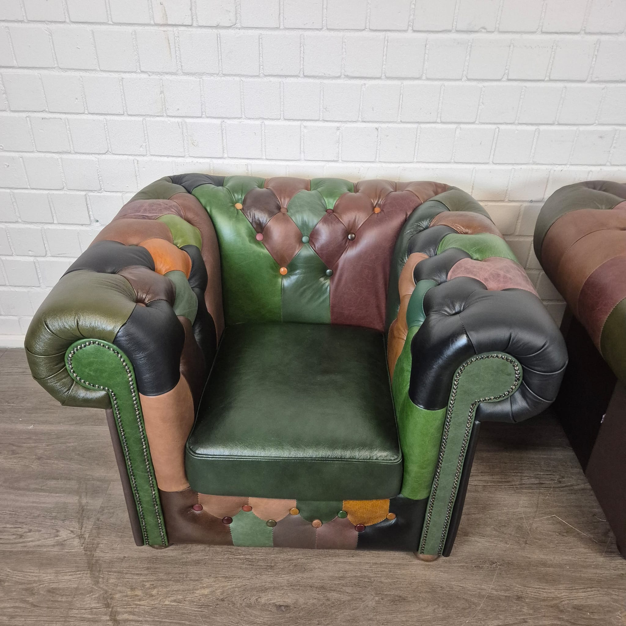 Chesterfield Fauteuil Leder Model Jungle Set - Afbeelding 6