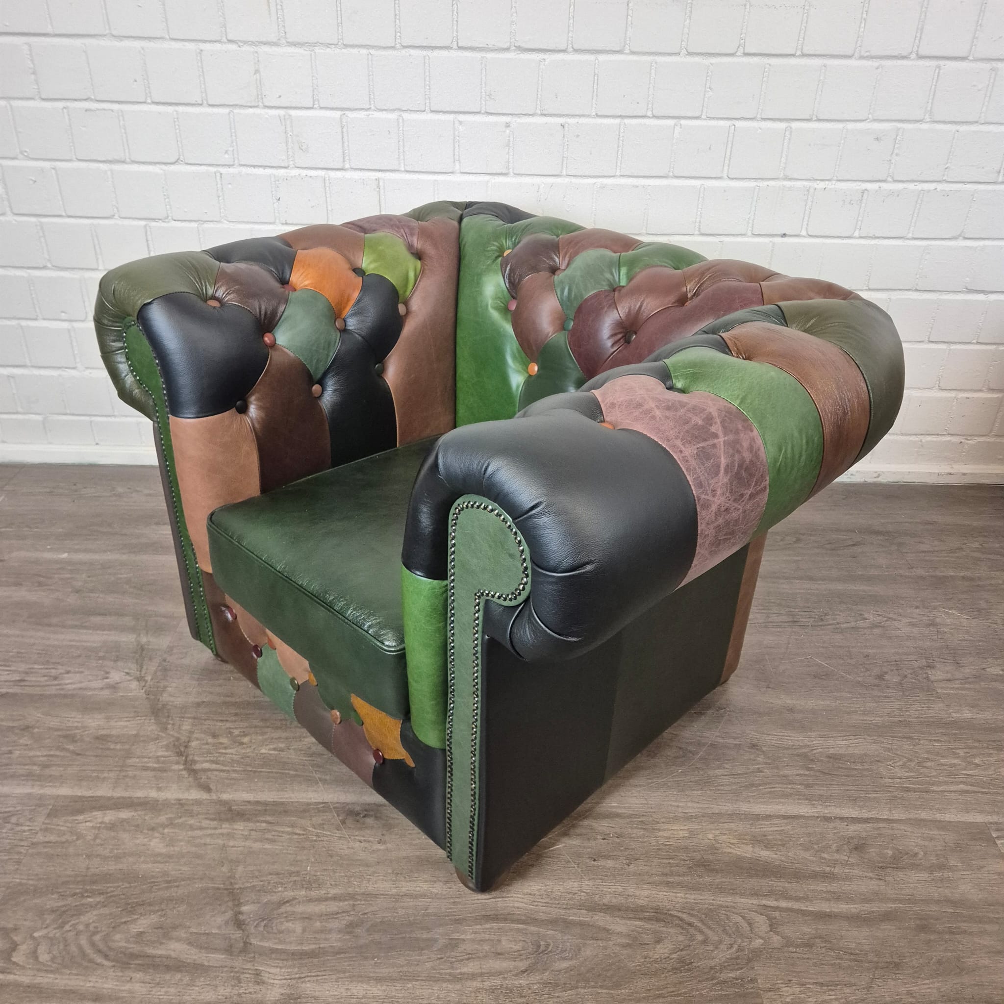 Chesterfield Fauteuil Leder Model Jungle Set - Afbeelding 10