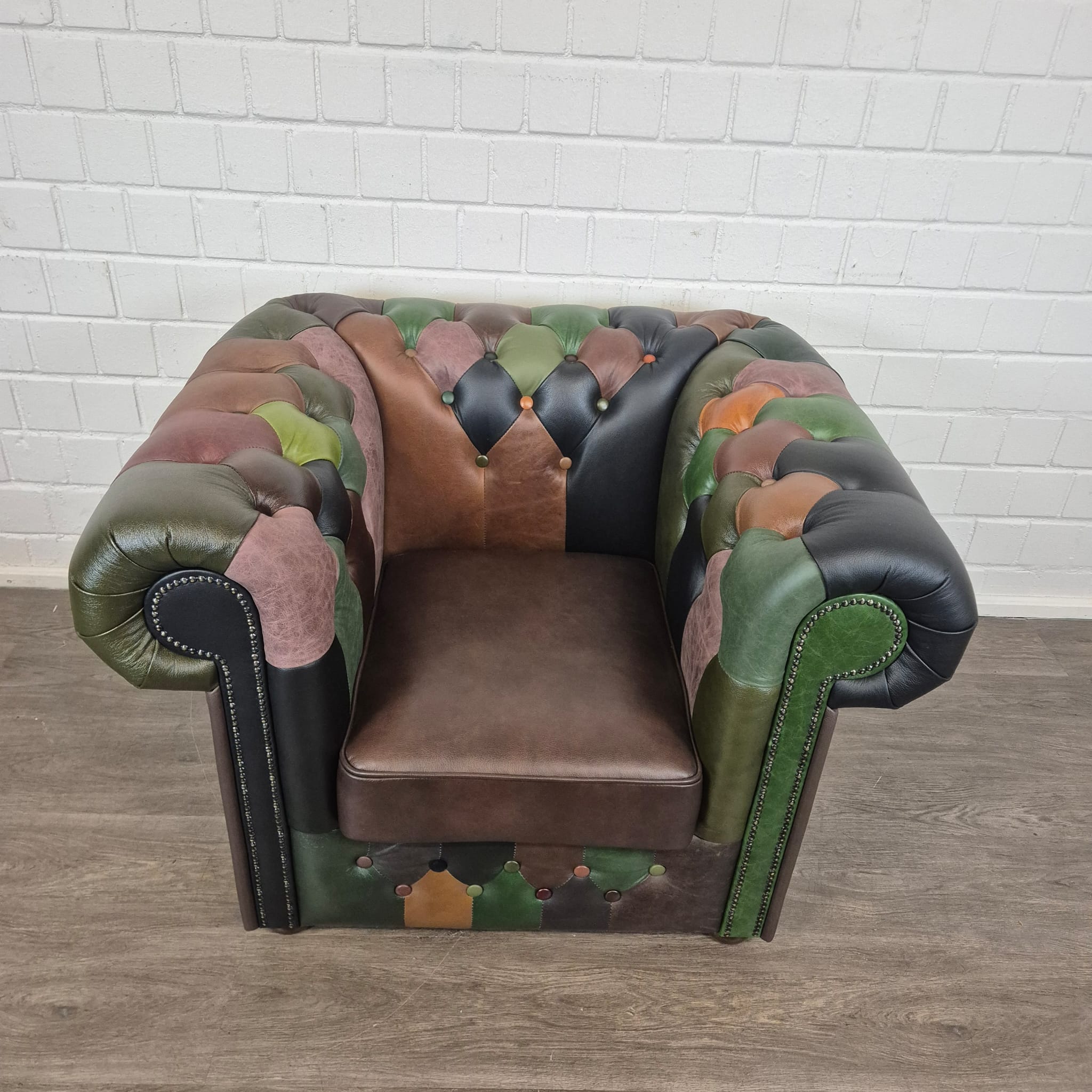 Chesterfield Fauteuil Leder Model Jungle Set - Afbeelding 14
