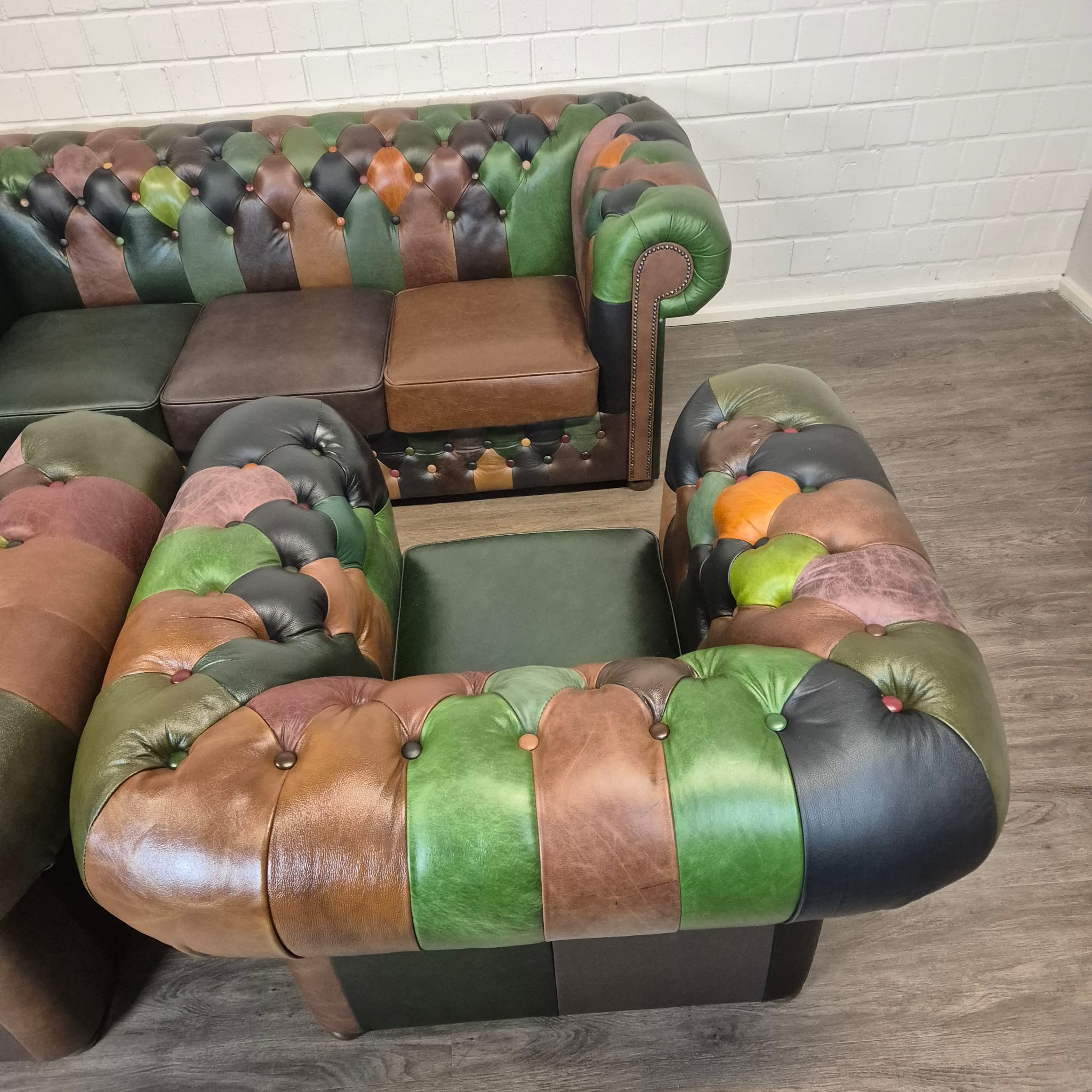 Chesterfield Bankstel Model Jungle 3-1-1 Leder - Afbeelding 9