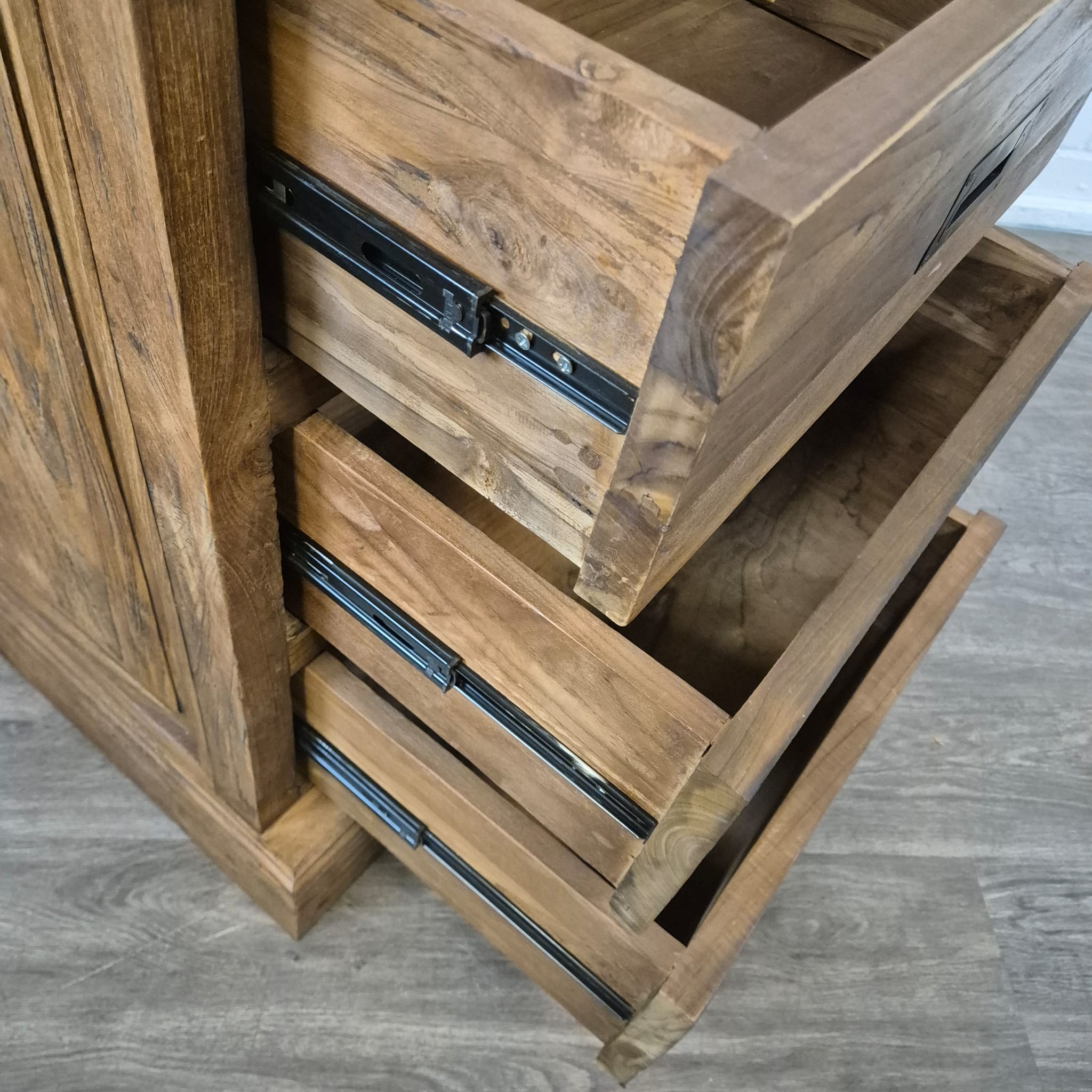 Commode Ladenkast Teak 1,01 m - Afbeelding 10