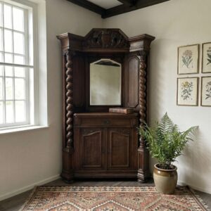 Hoekkast Neo-Renaissance 1920 Eiken