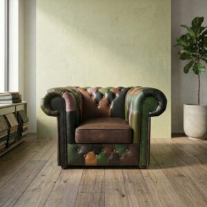 Chesterfield Fauteuil Leder Model Jungle