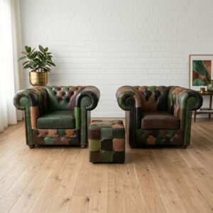 Chesterfield Fauteuil Leder Model Jungle Set