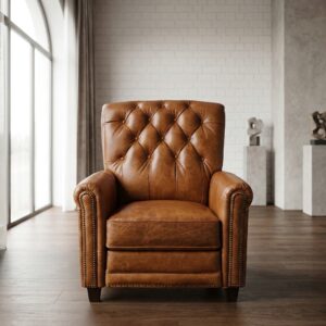 Relaxfauteuil Leder Cognac-Bruin