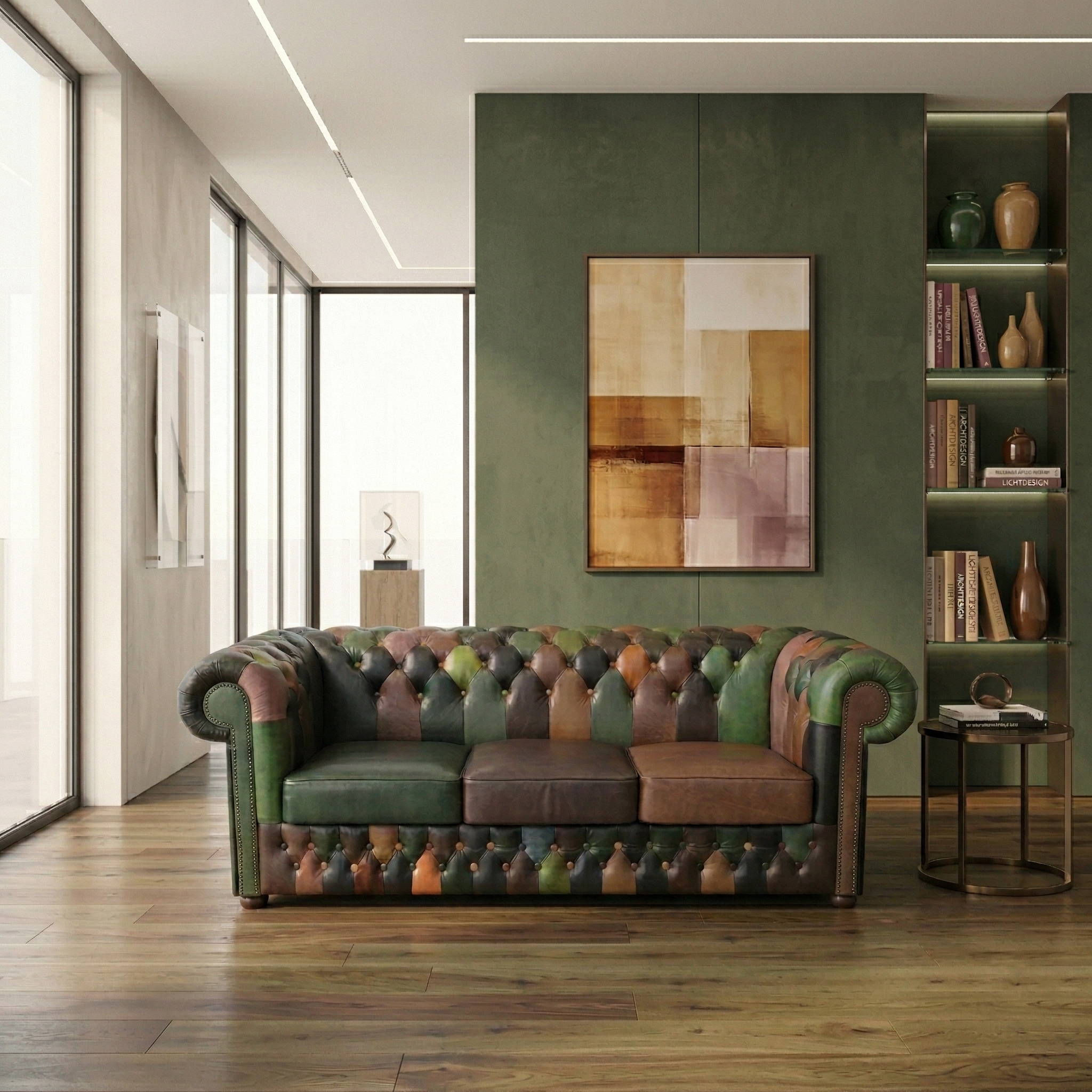 Chesterfield Bank Leder Model Jungle 2,25 m - Afbeelding 2