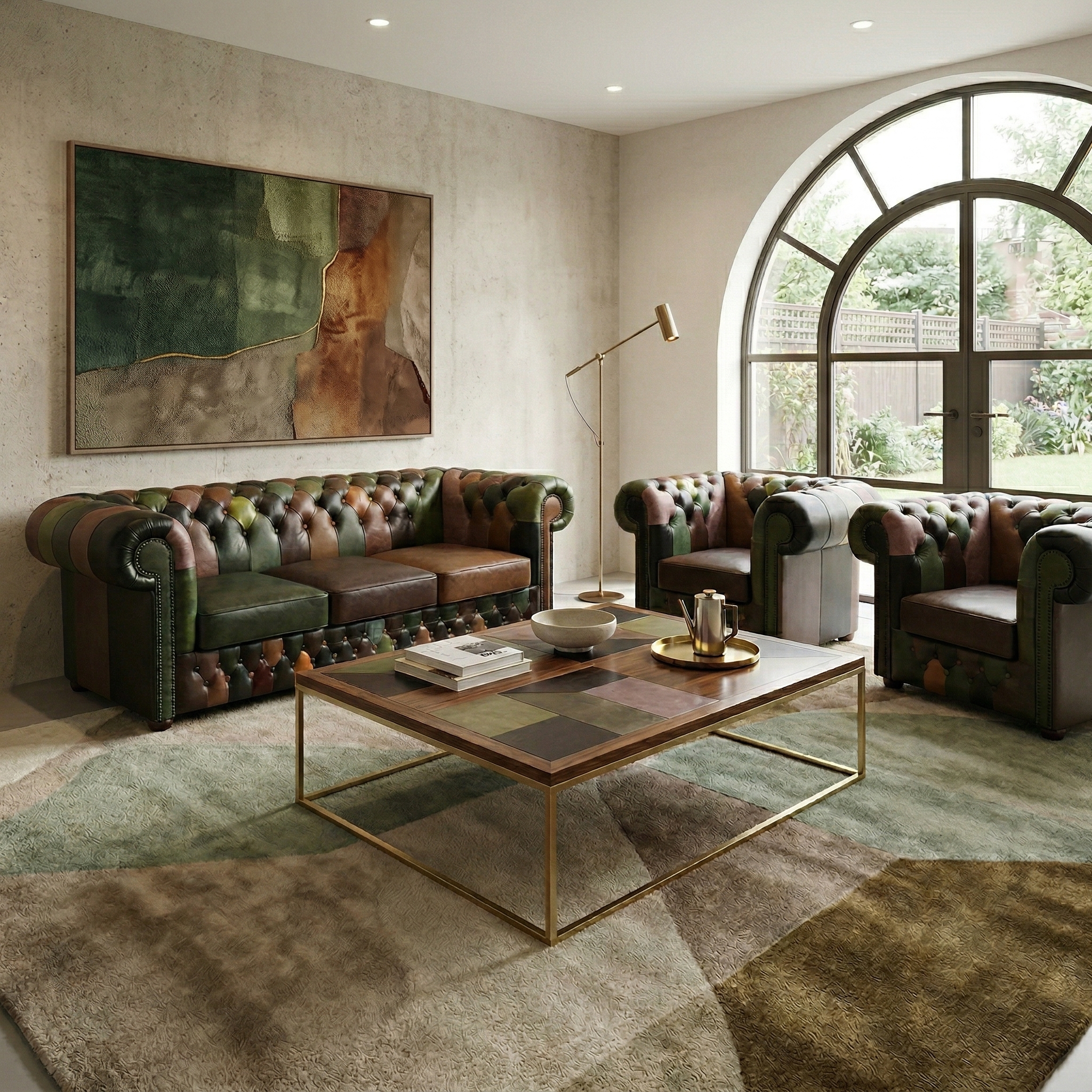 Chesterfield Bankstel Model Jungle 3-1-1 Leder - Afbeelding 2