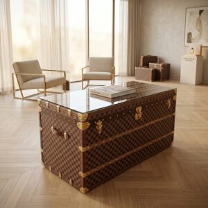 Salontafel "Overseas" met Glasplaat 1,13 m x 0,53 m