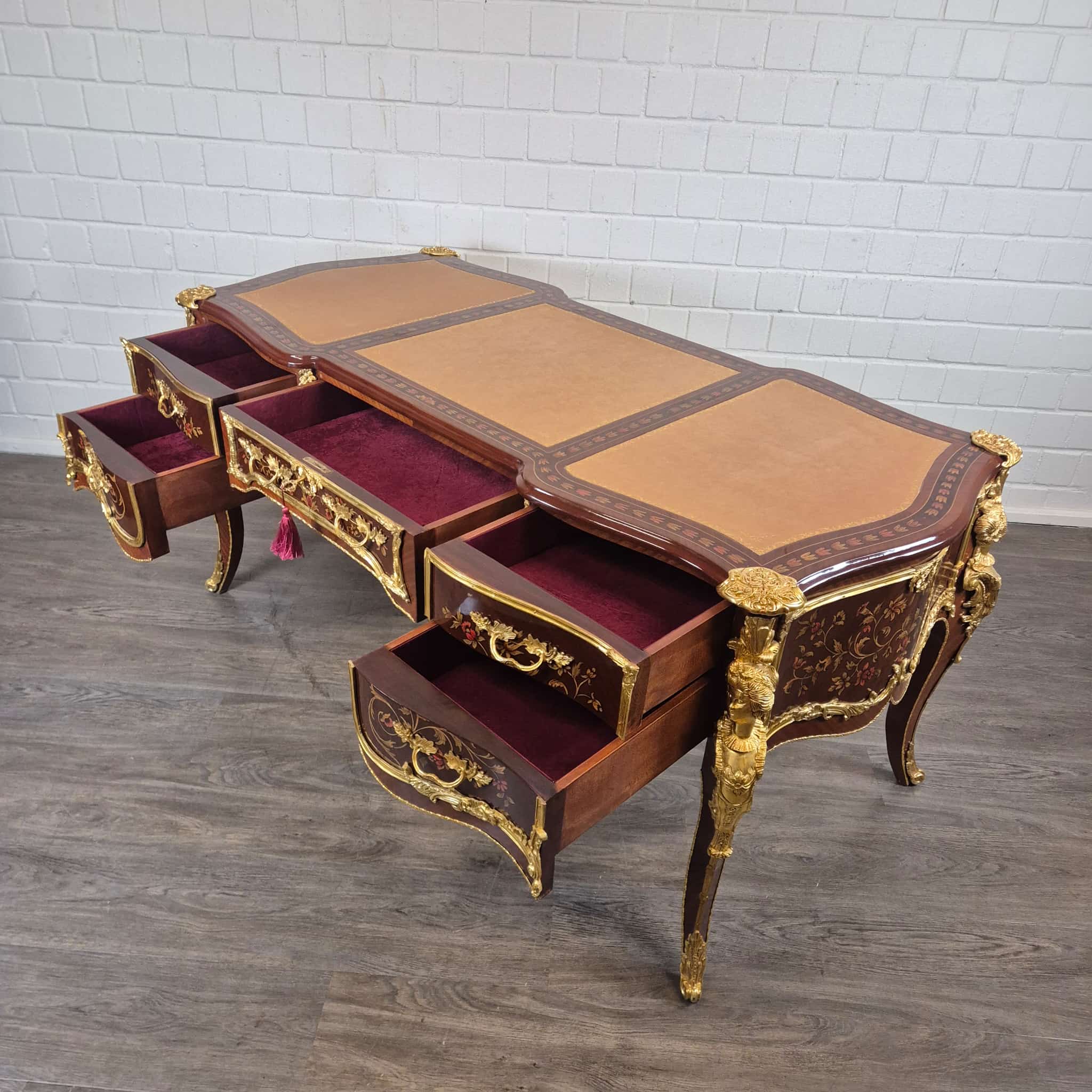 Bureau Rococo-Stijl Noten 1,80 m x 0,84 m - Afbeelding 15