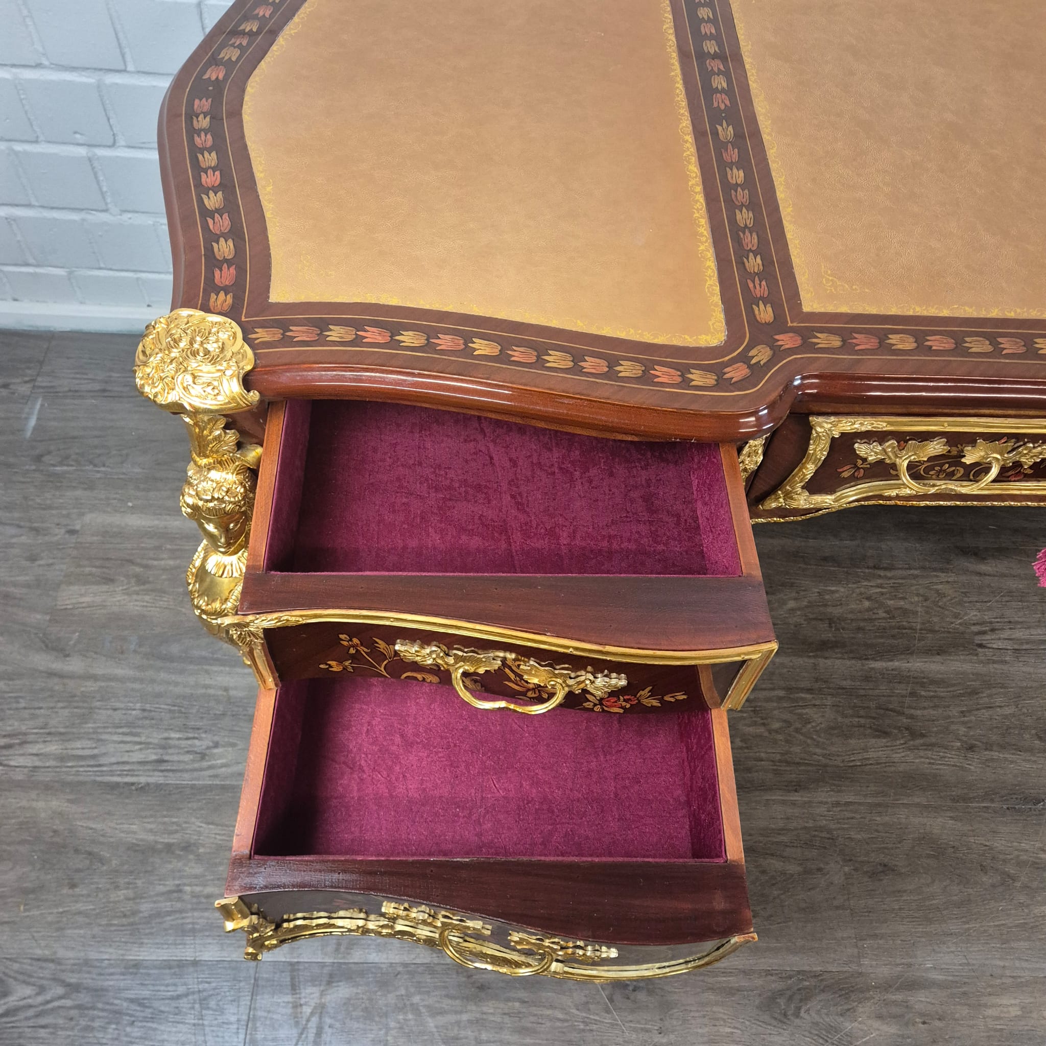 Bureau Rococo-Stijl Noten 1,80 m x 0,84 m - Afbeelding 14