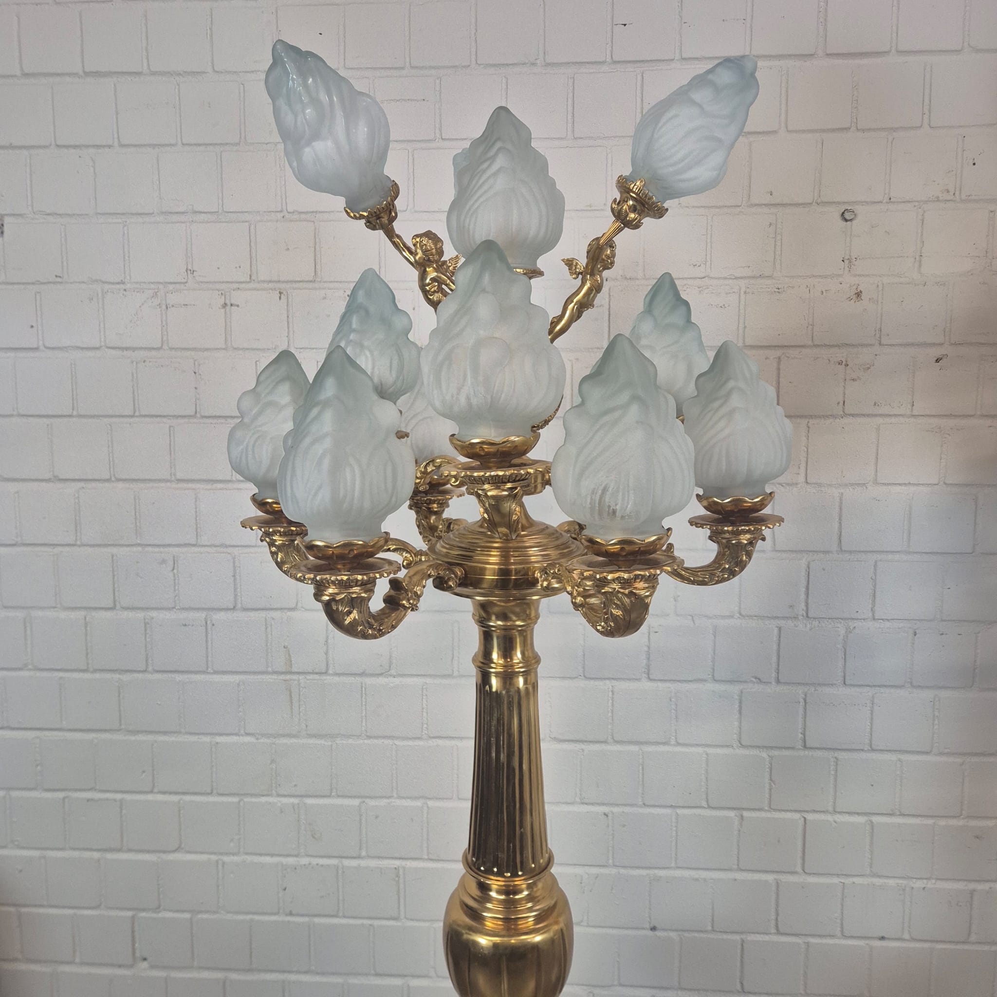 Set Stalampen Messing Marmer 2,10 m - Afbeelding 6