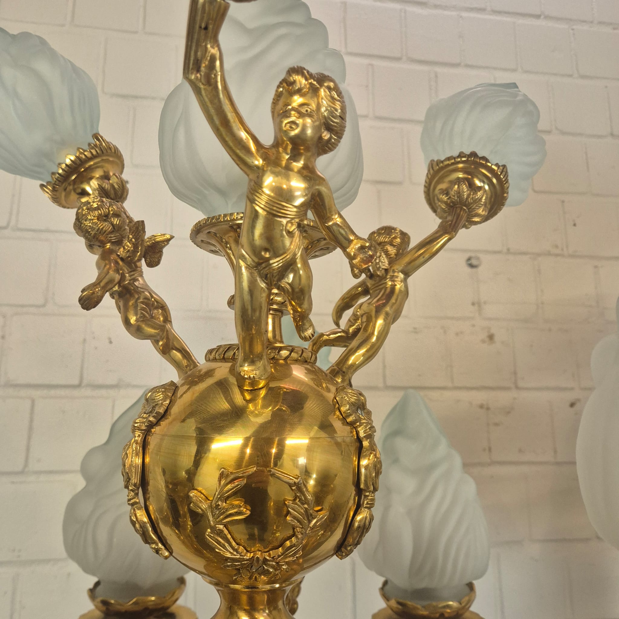 Set Stalampen Messing Marmer 2,10 m - Afbeelding 12