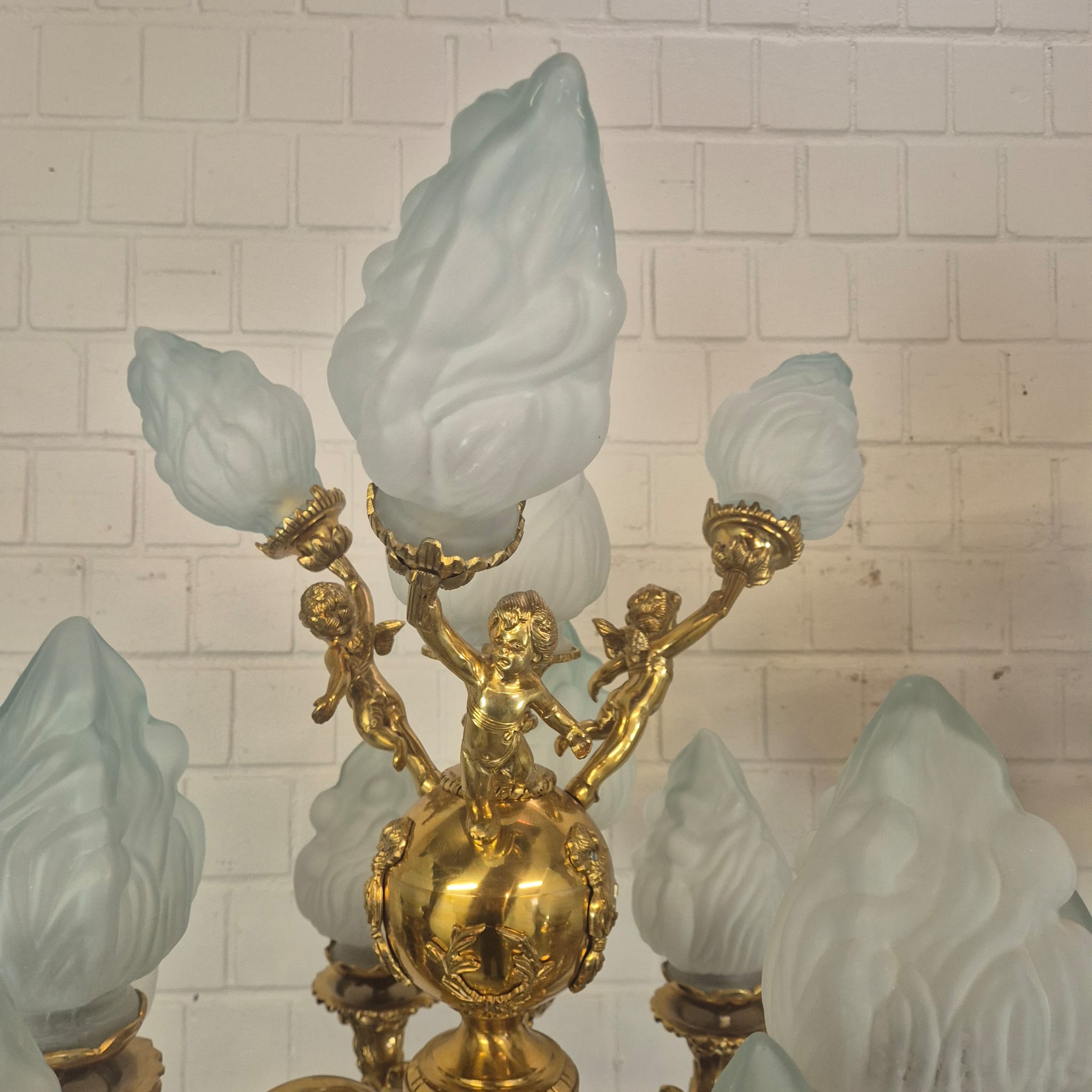 Set Stalampen Messing Marmer 2,10 m - Afbeelding 9