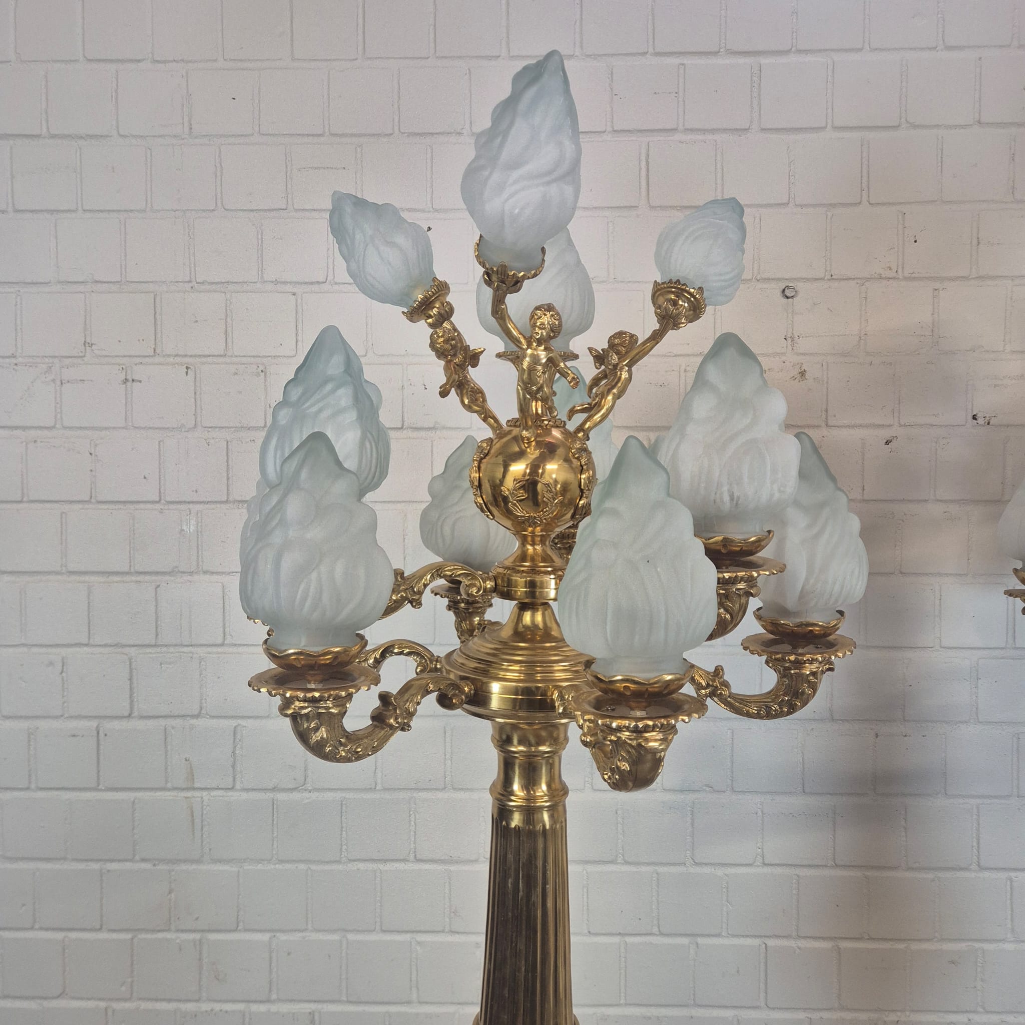 Set Stalampen Messing Marmer 2,10 m - Afbeelding 7