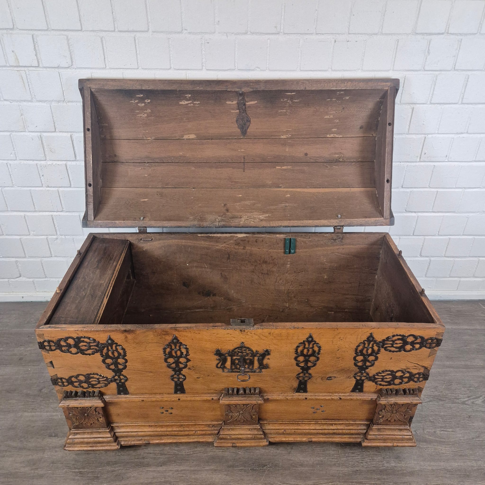 Dekenkist Kist Barok 1779 Eiken - Afbeelding 11