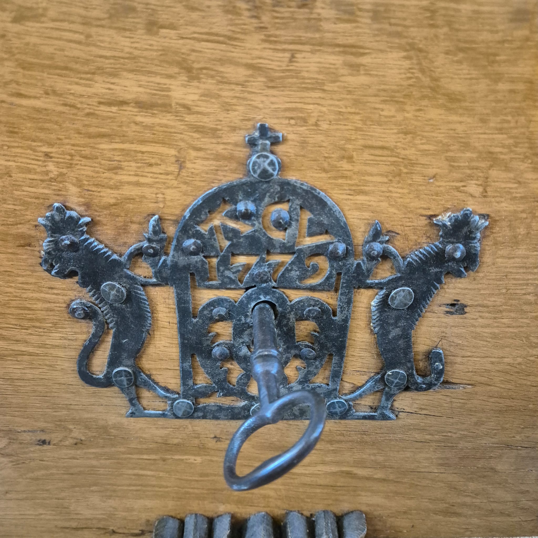 Dekenkist Kist Barok 1779 Eiken - Afbeelding 9