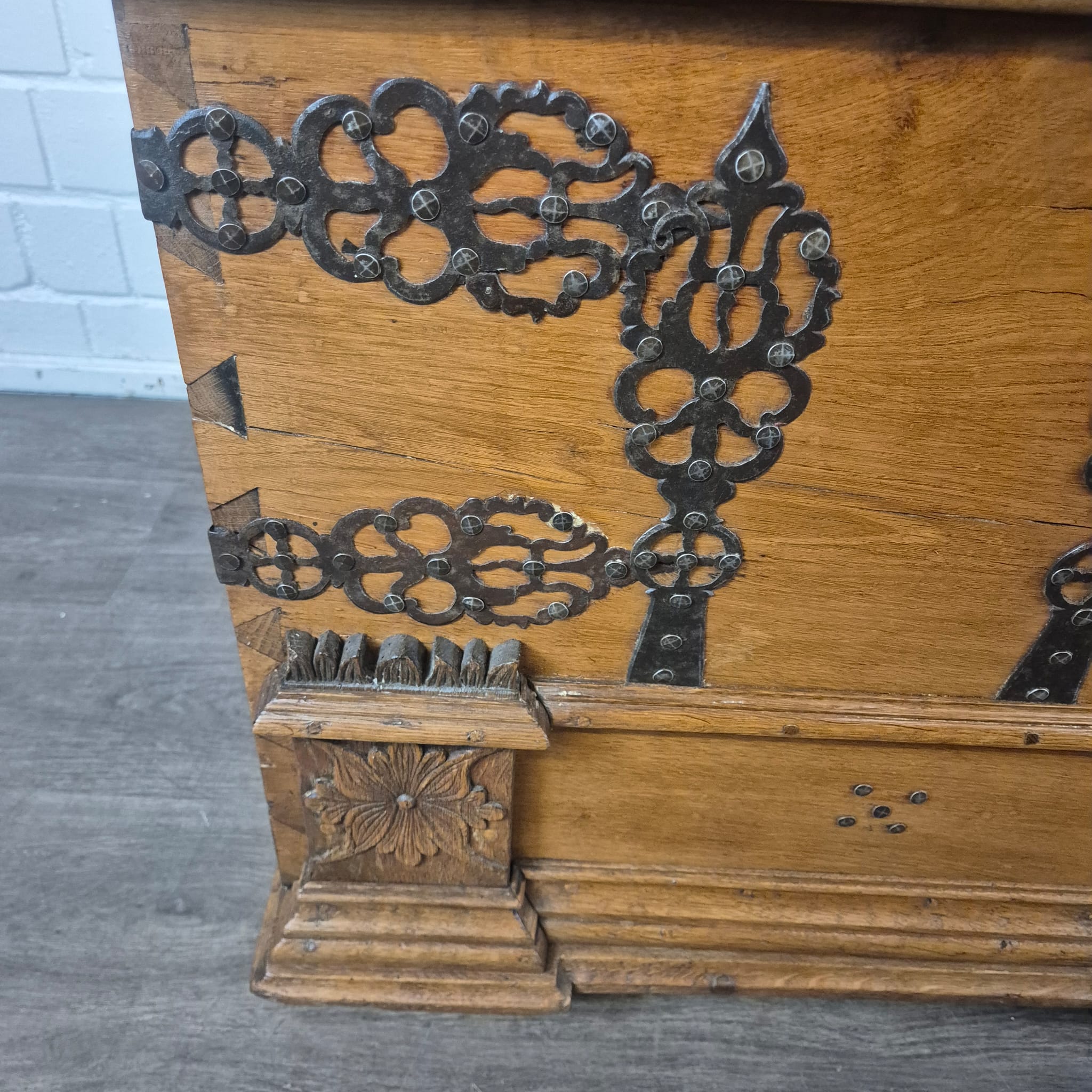 Dekenkist Kist Barok 1779 Eiken - Afbeelding 7