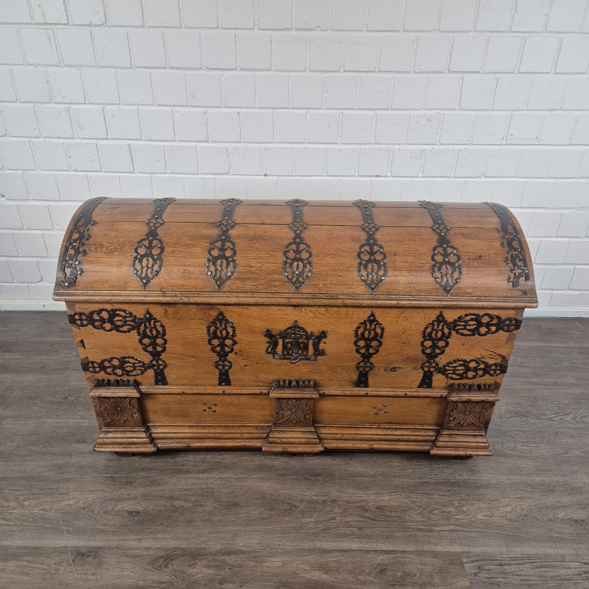 Dekenkist Kist Barok 1779 Eiken - Afbeelding 3