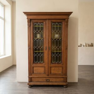 Vitrine Boekenkast Gründerzeit 1880 Eiken