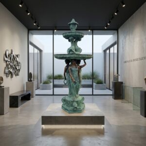 Fontein Waterspuwer Waterpartij Brons 2,80 m