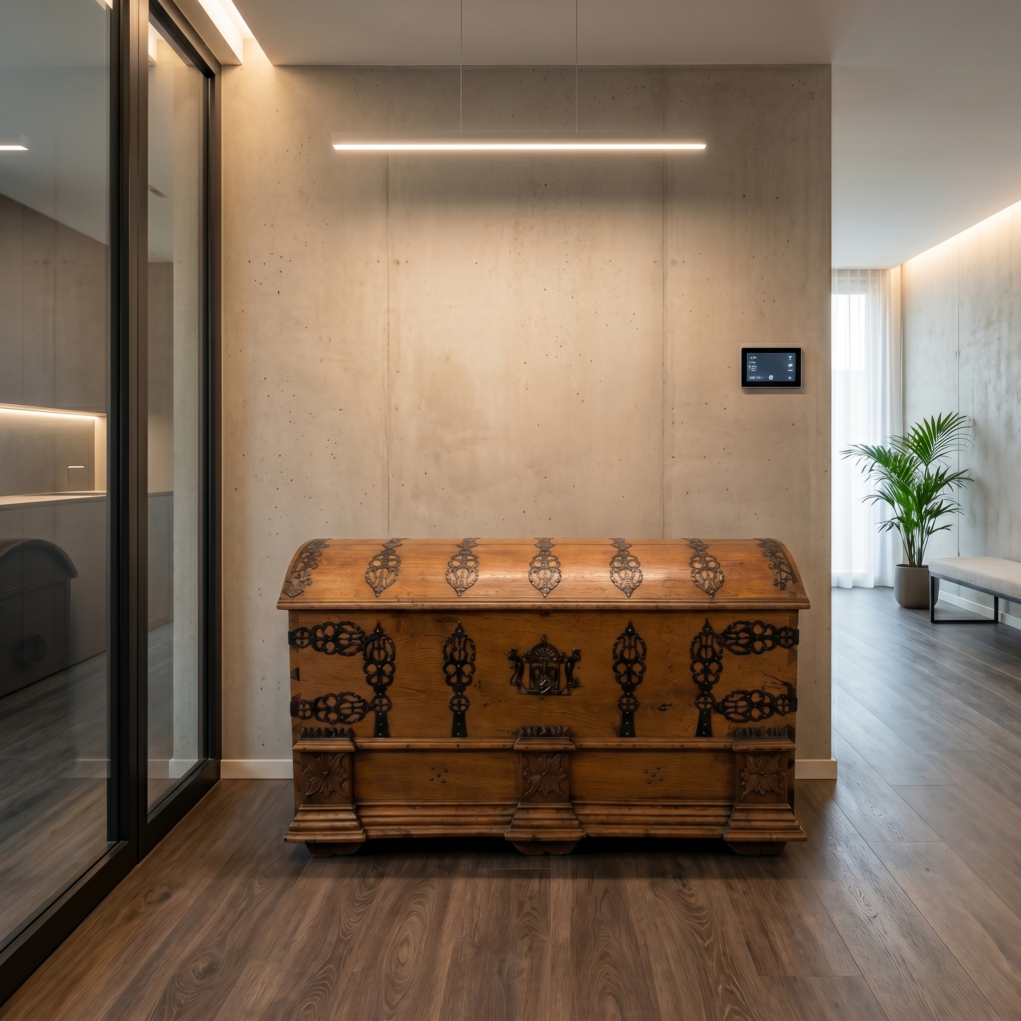 Dekenkist Kist Barok 1779 Eiken - Afbeelding 2