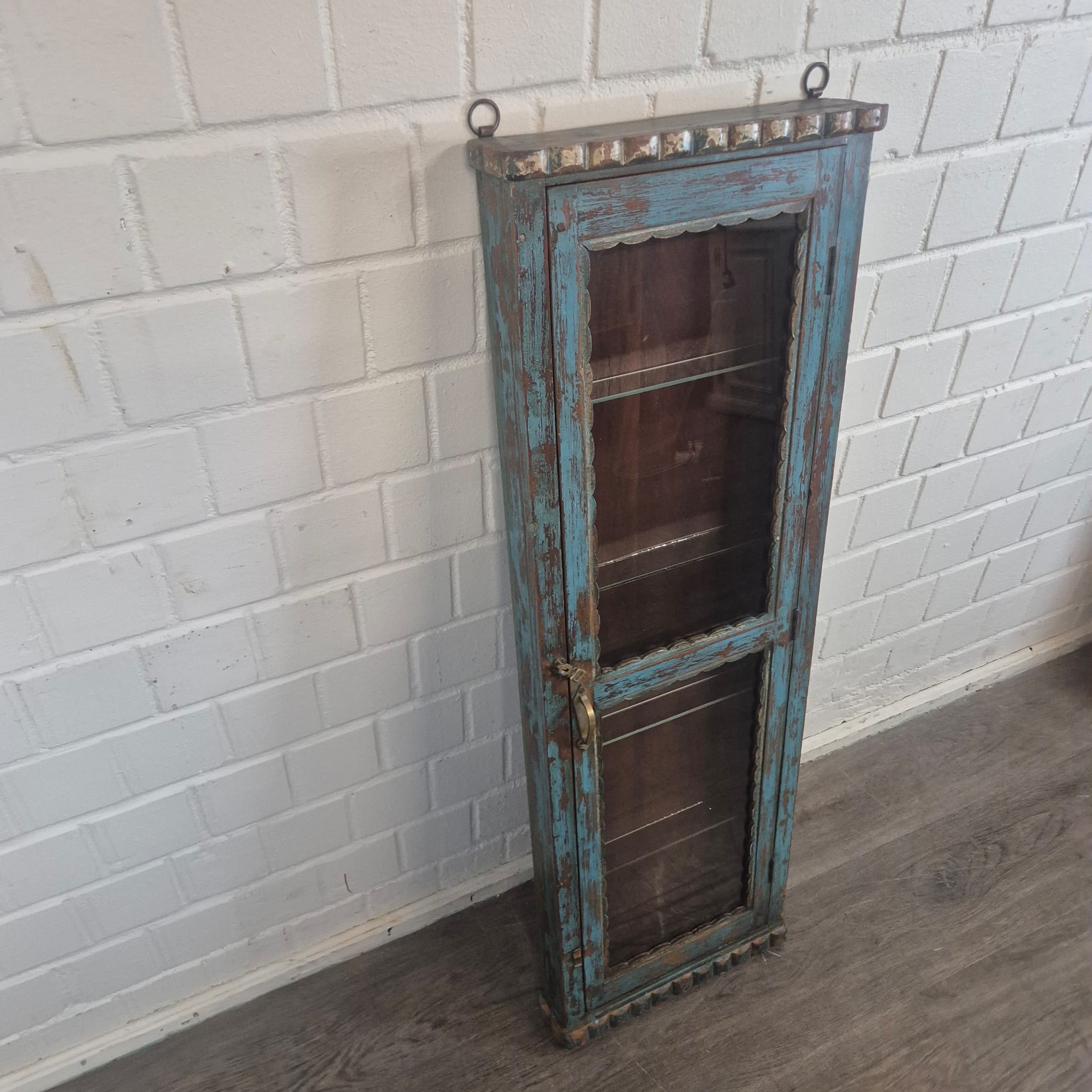 Set Vitrines Antiek 1880 Teak - Afbeelding 12