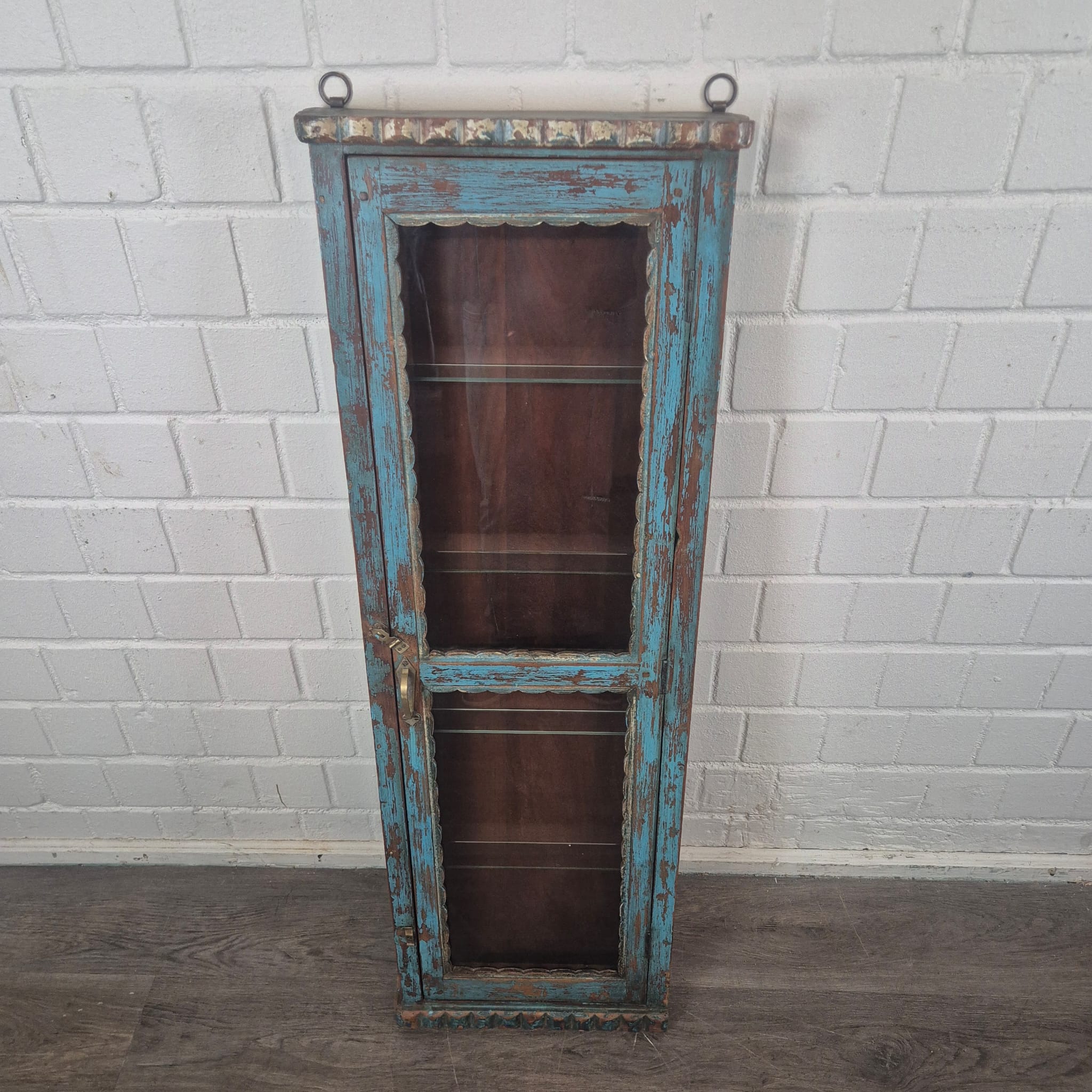 Set Vitrines Antiek 1880 Teak - Afbeelding 11