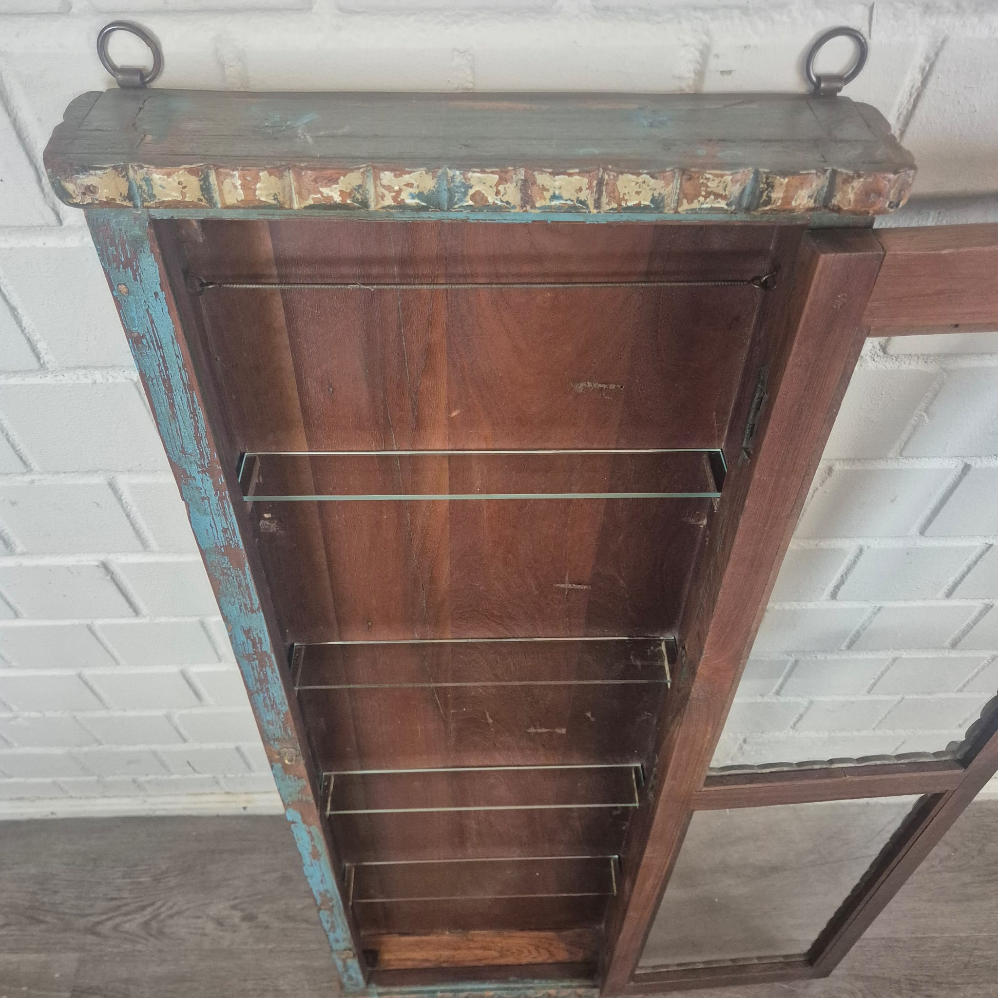 Set Vitrines Antiek 1880 Teak - Afbeelding 20