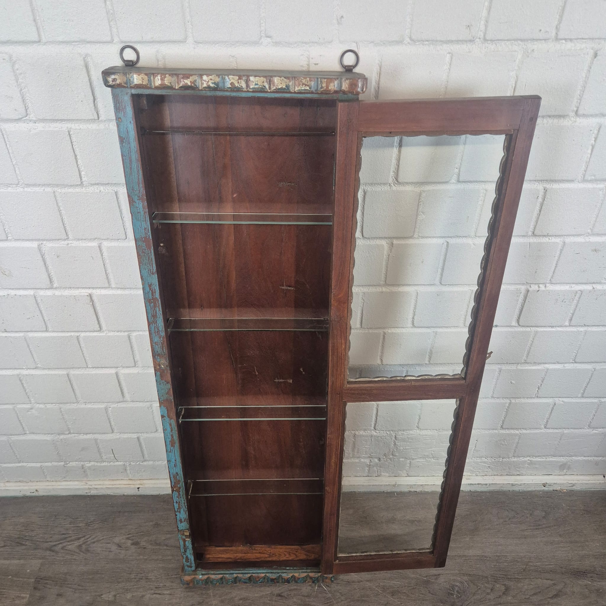 Set Vitrines Antiek 1880 Teak - Afbeelding 18