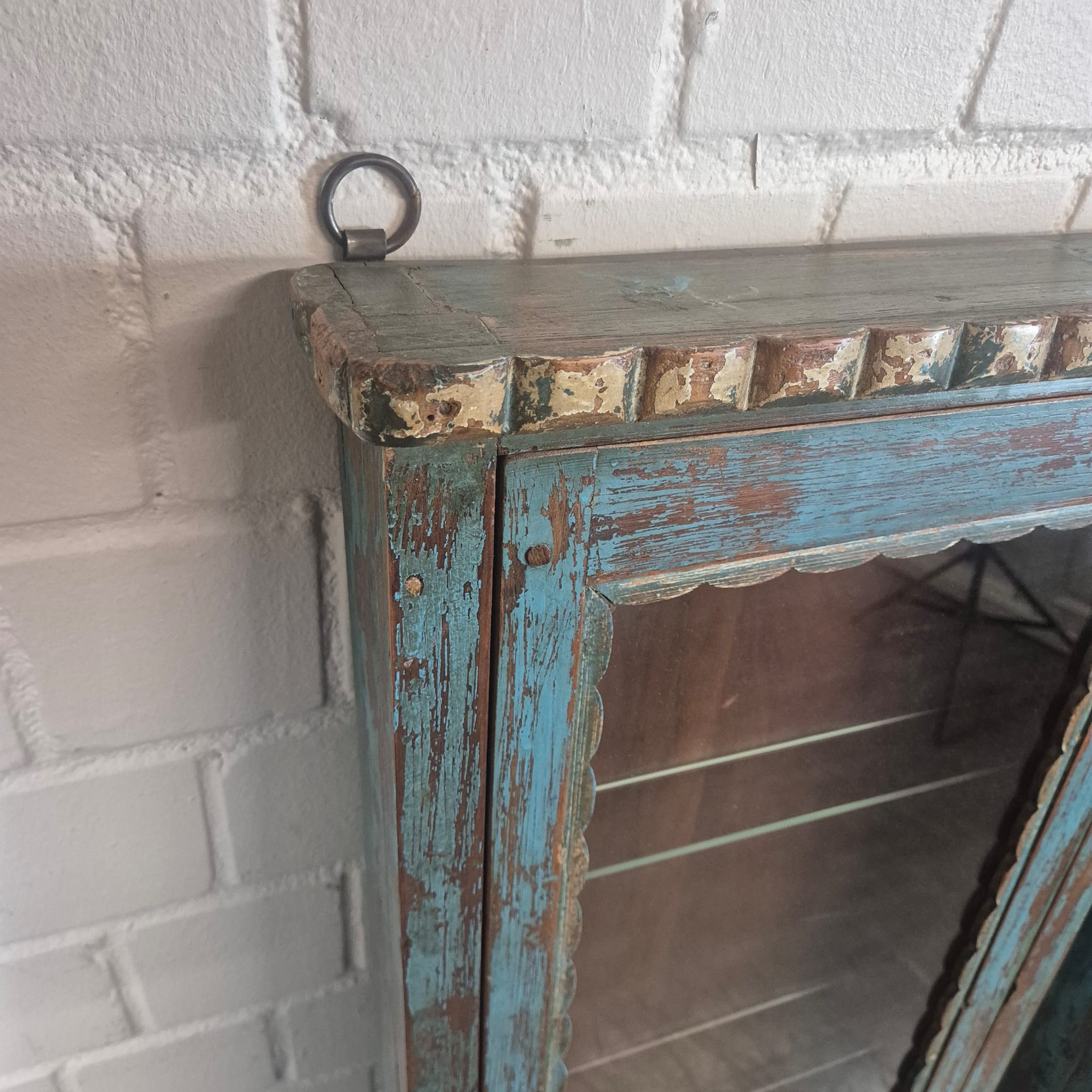Set Vitrines Antiek 1880 Teak - Afbeelding 13