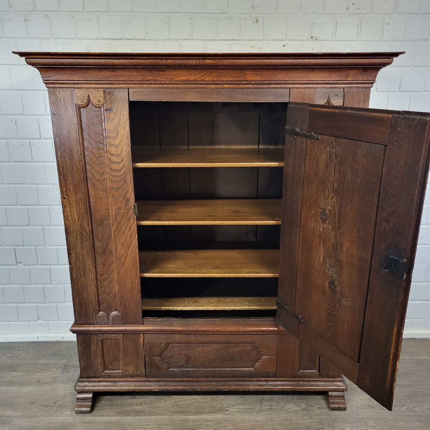 Kast Kledingkast Barok 1780 Eiken - Afbeelding 12