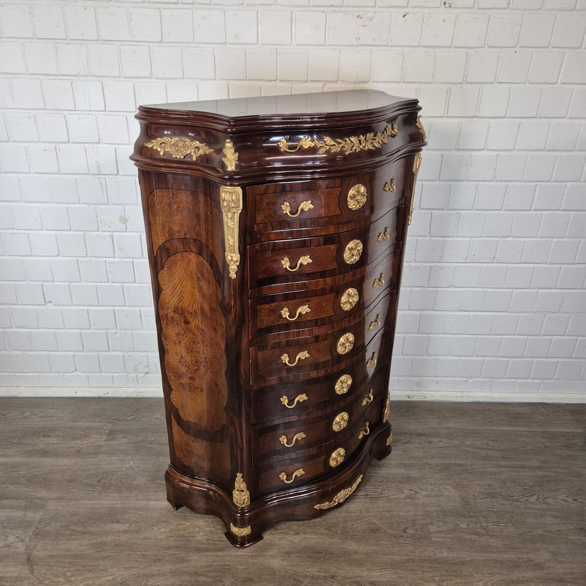 Ladenkast Noten Barokstijl 1,56 m - Afbeelding 4