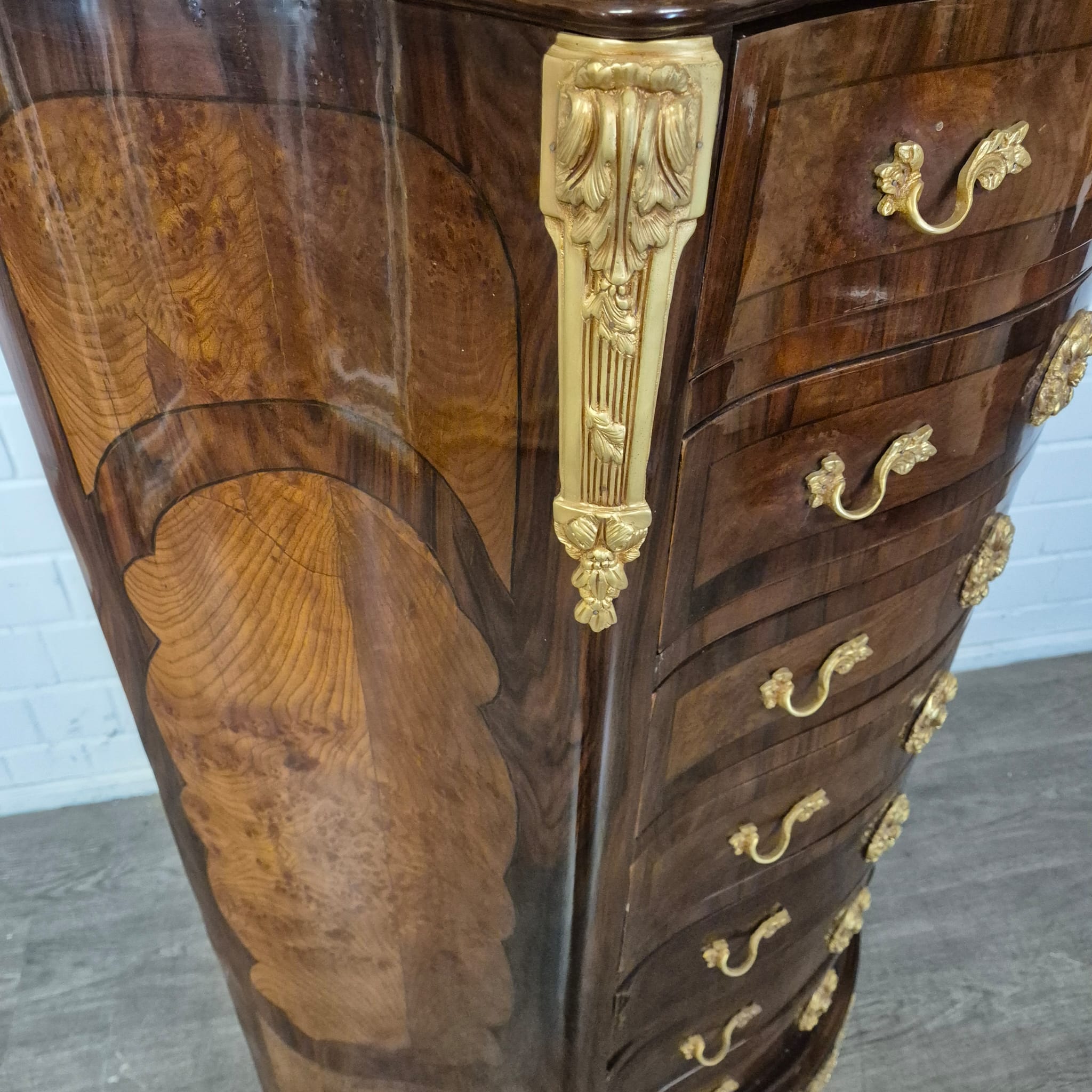 Ladenkast Noten Barokstijl 1,56 m - Afbeelding 6