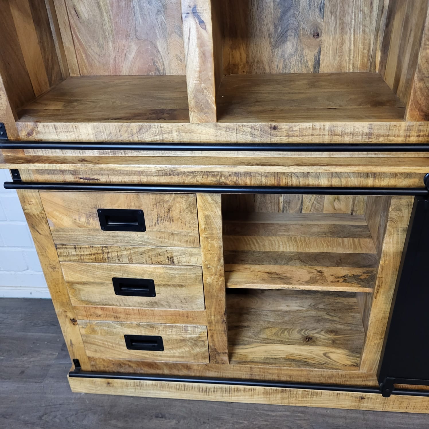 Vitrine Boekenkast Mangohout 1,60 m - Afbeelding 17