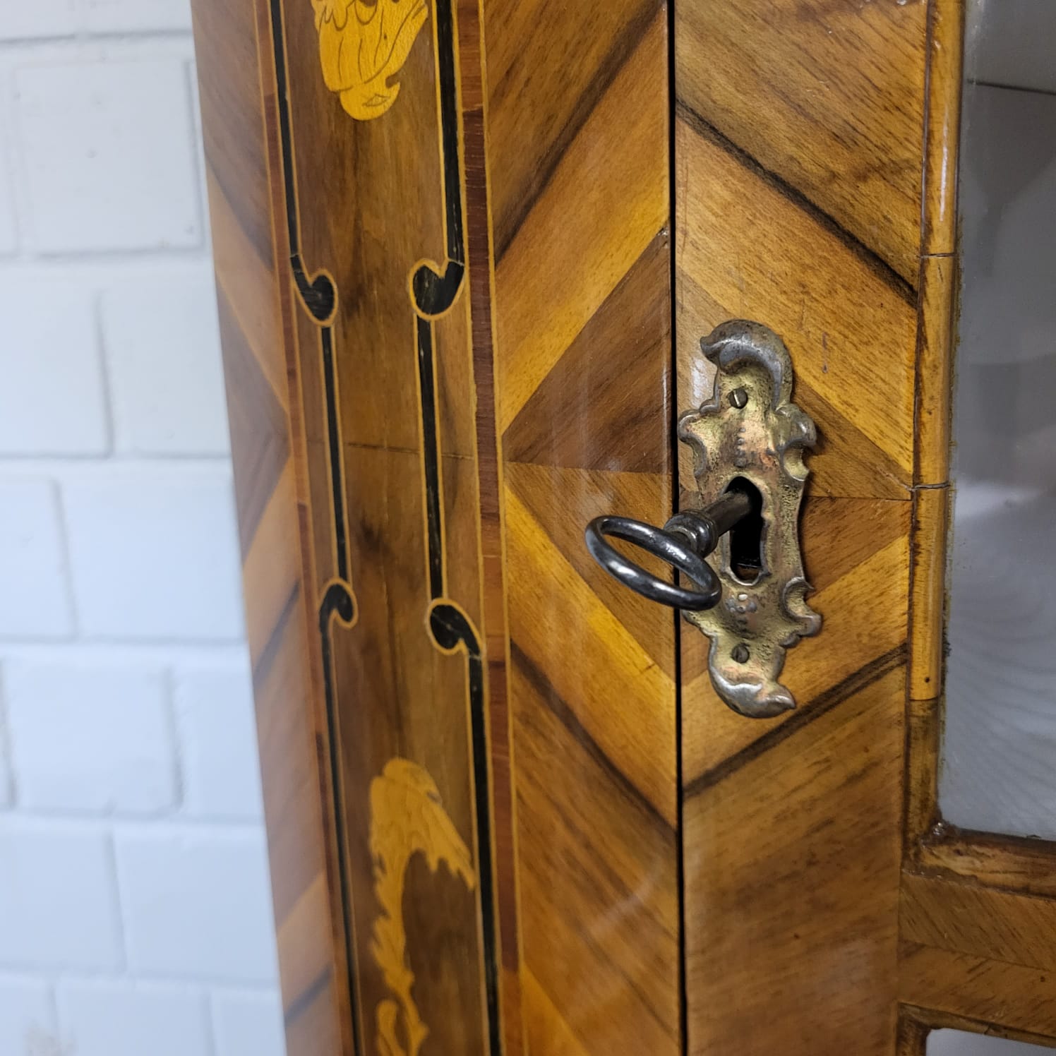 Hoekkast Barok 1780 Noten - Afbeelding 9