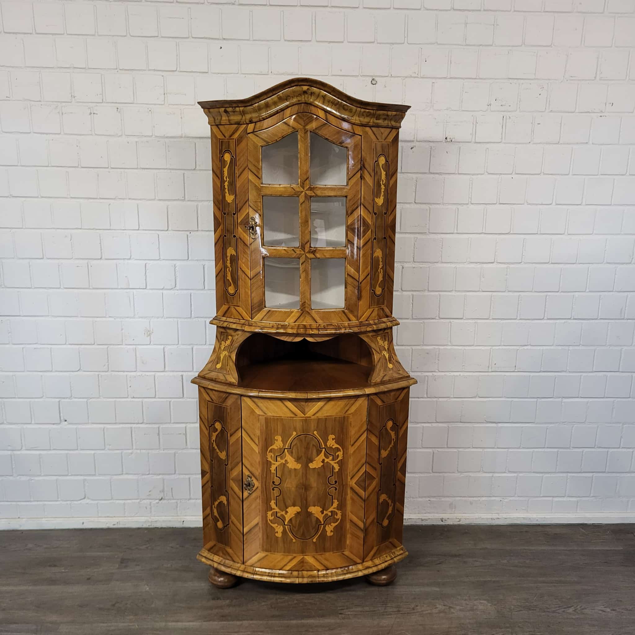 Hoekkast Barok 1780 Noten - Afbeelding 3