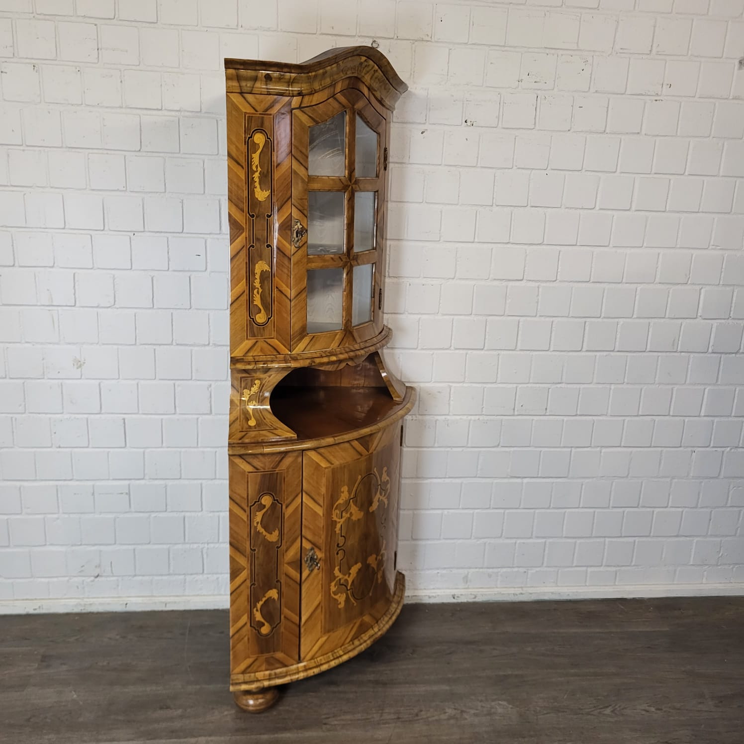Hoekkast Barok 1780 Noten - Afbeelding 4