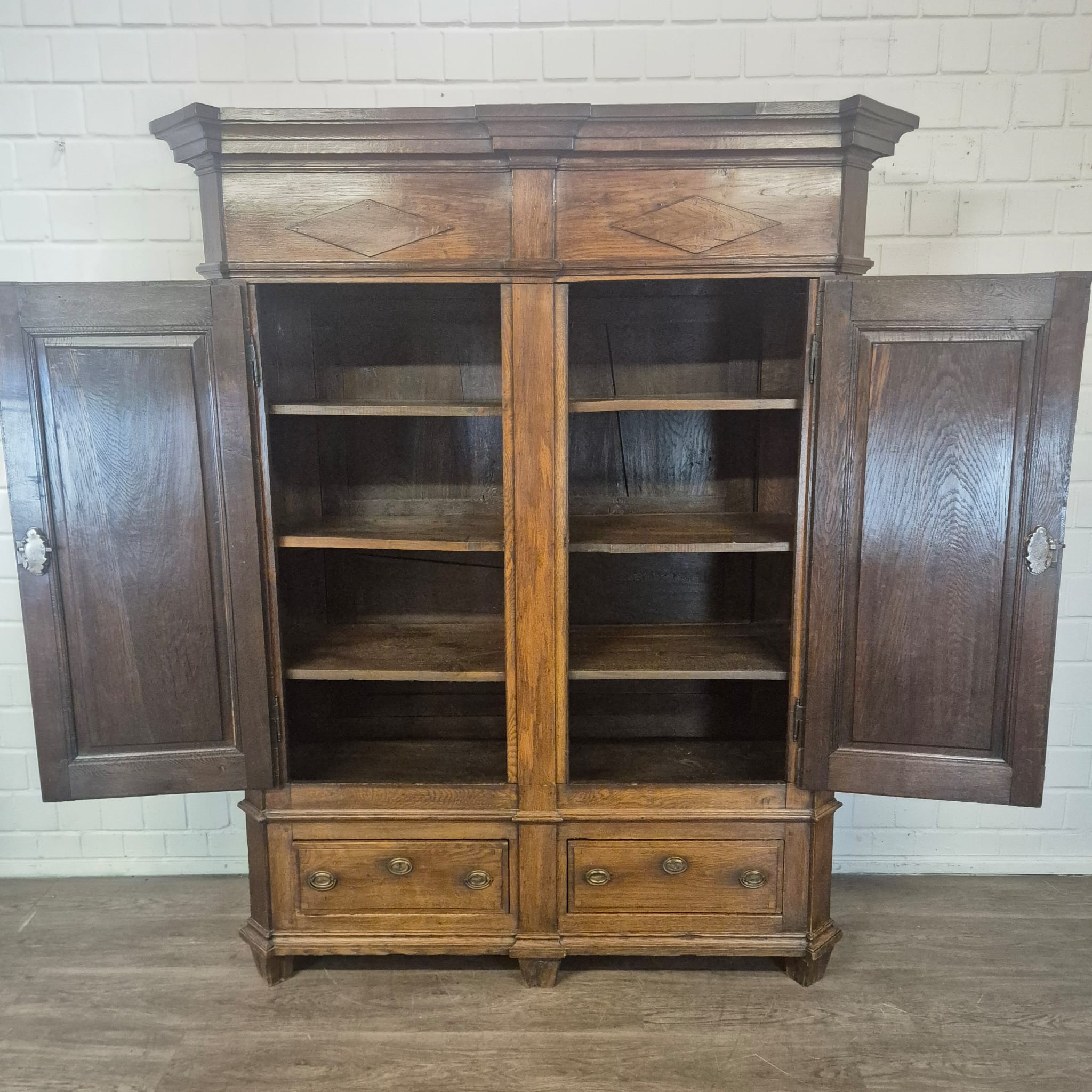 Kast Kledingkast Laat Barok 1810 Eiken - Afbeelding 16