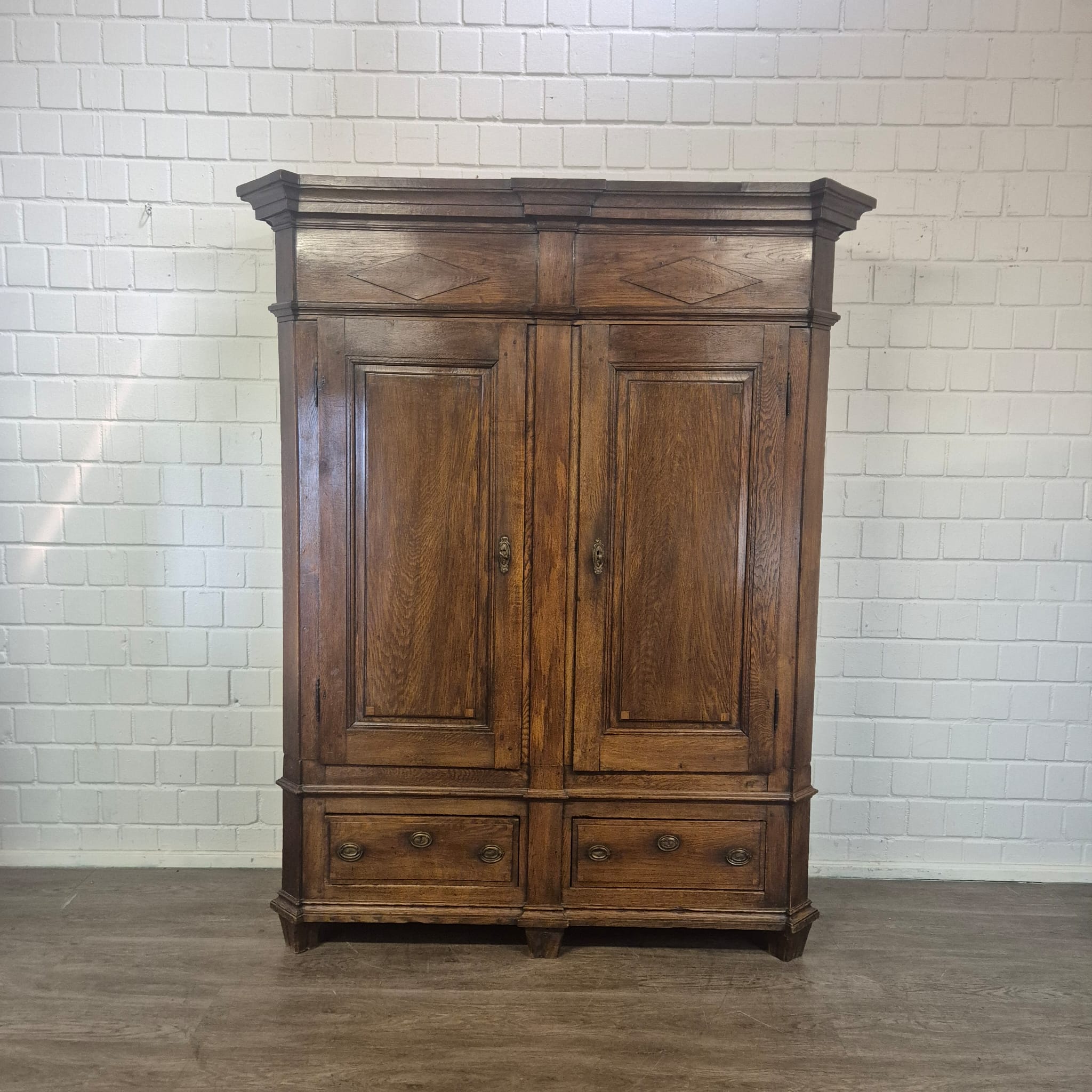Kast Kledingkast Laat Barok 1810 Eiken - Afbeelding 3