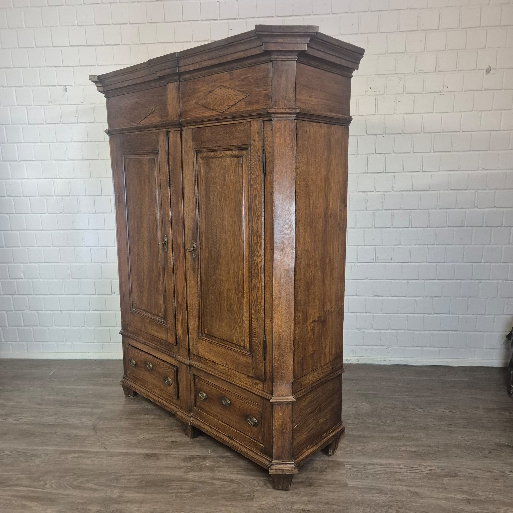 Kast Kledingkast Laat Barok 1810 Eiken - Afbeelding 5